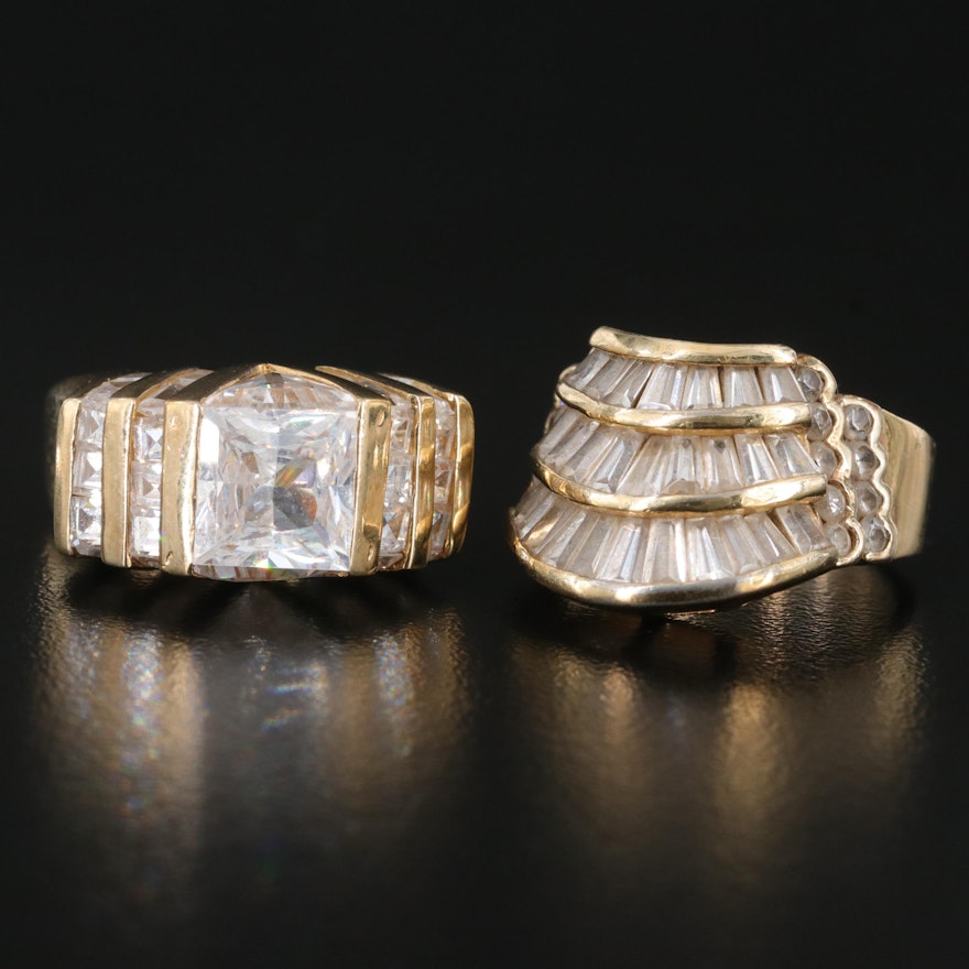 Pairing of Sterling Cubic Zirconia Rings