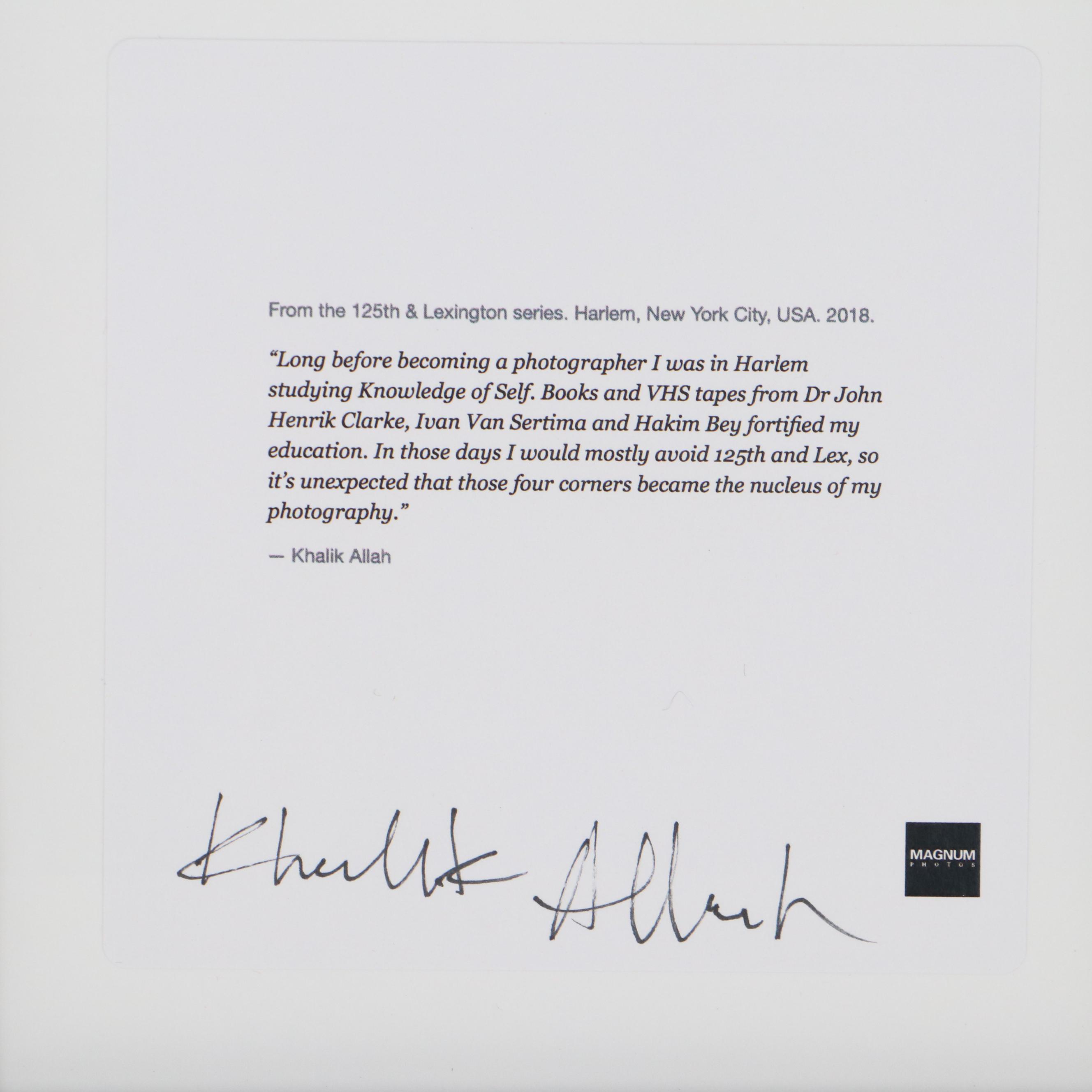 Khalik Allah Digital Chromogenic Print From the Series "125th & Lexington"