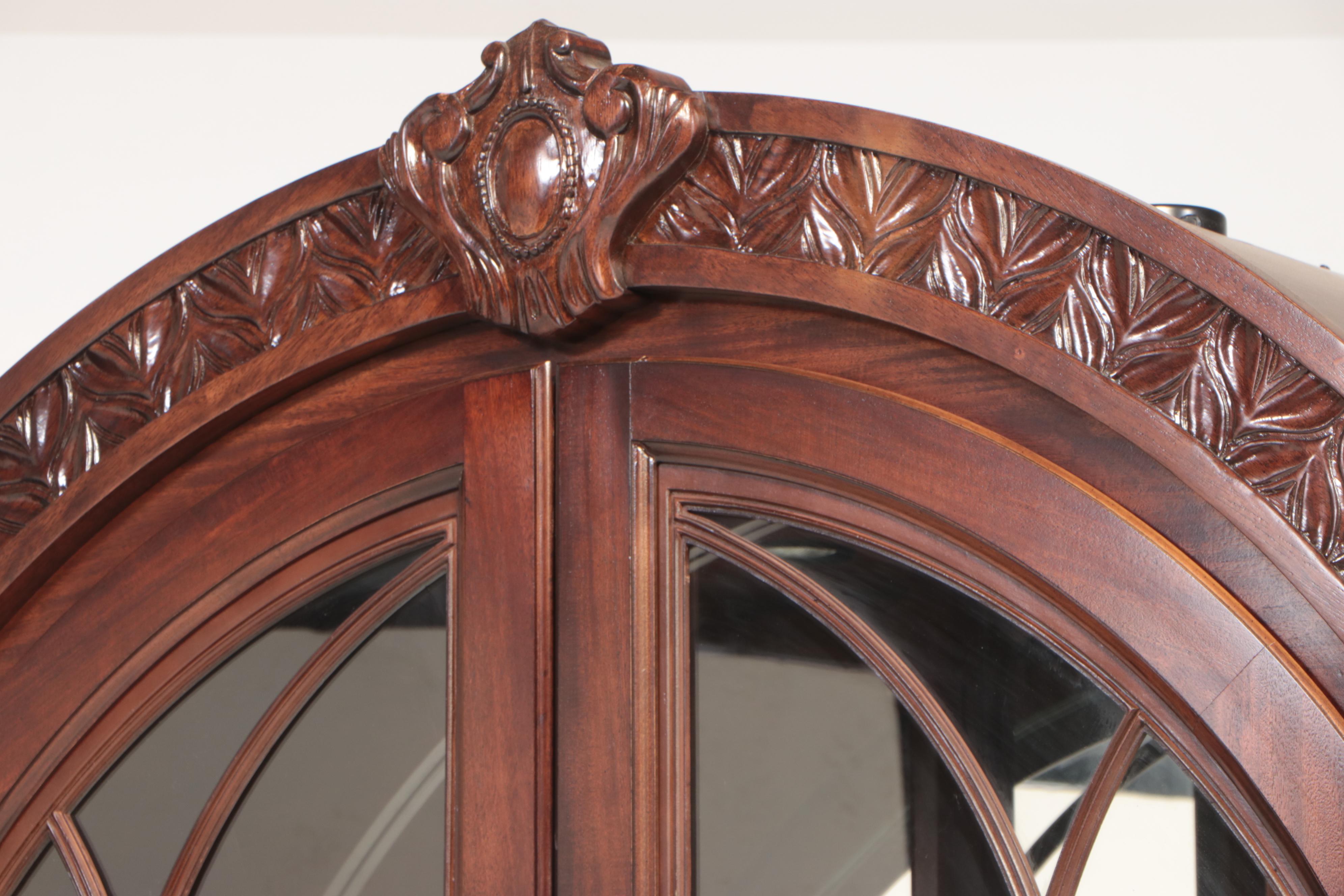 Bernhardt Arched Mahogany China Cabinet