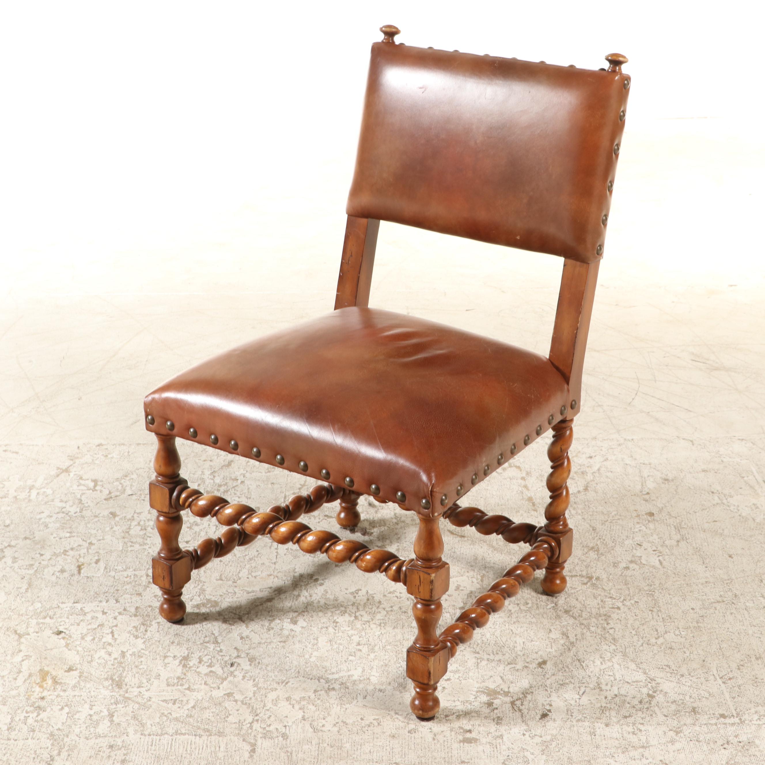 Hooker Furniture Spanish Baroque Style Leather Dining Chairs