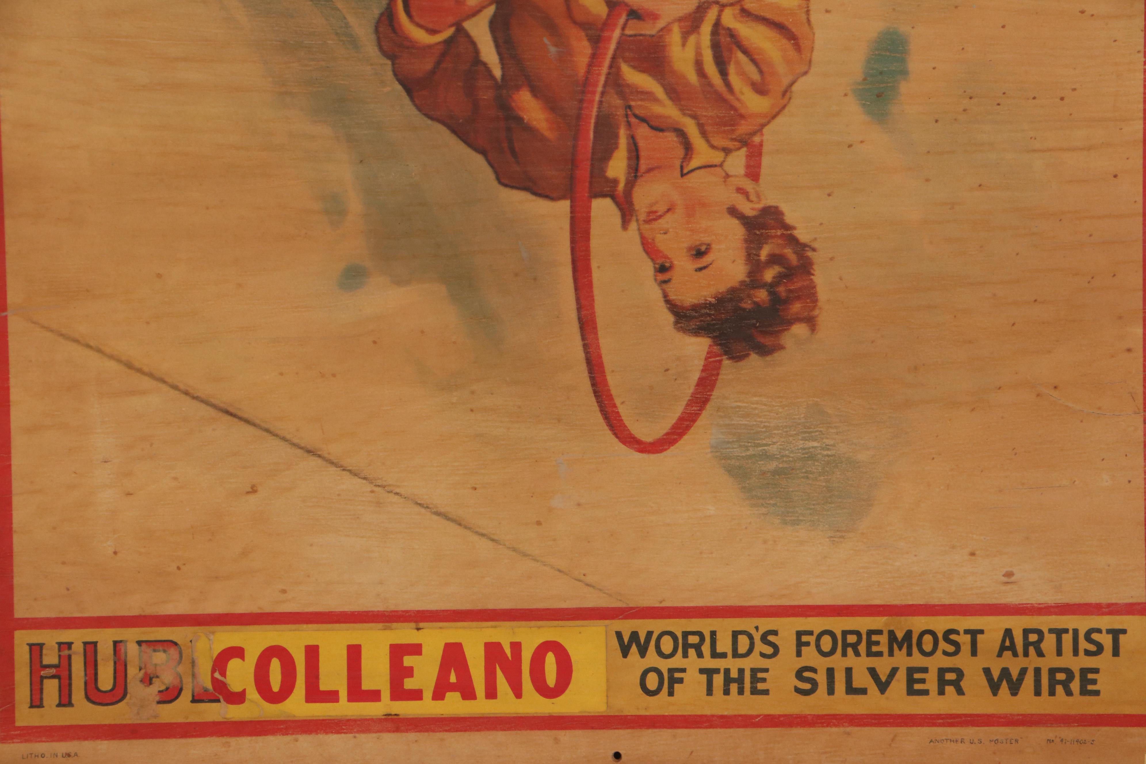 Cole Bros. Circus Poster Featuring Con Colleano
