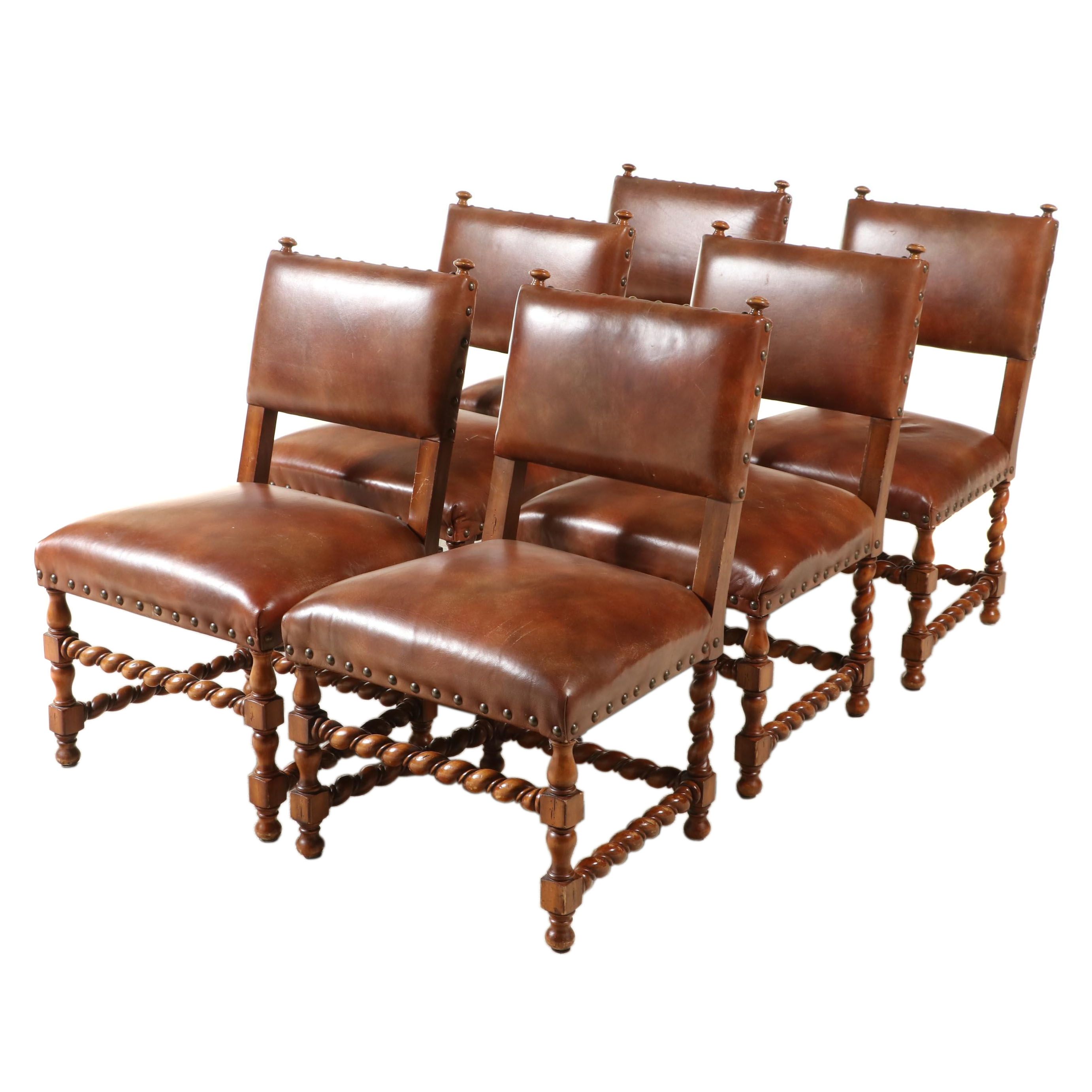 Hooker Furniture Spanish Baroque Style Leather Dining Chairs