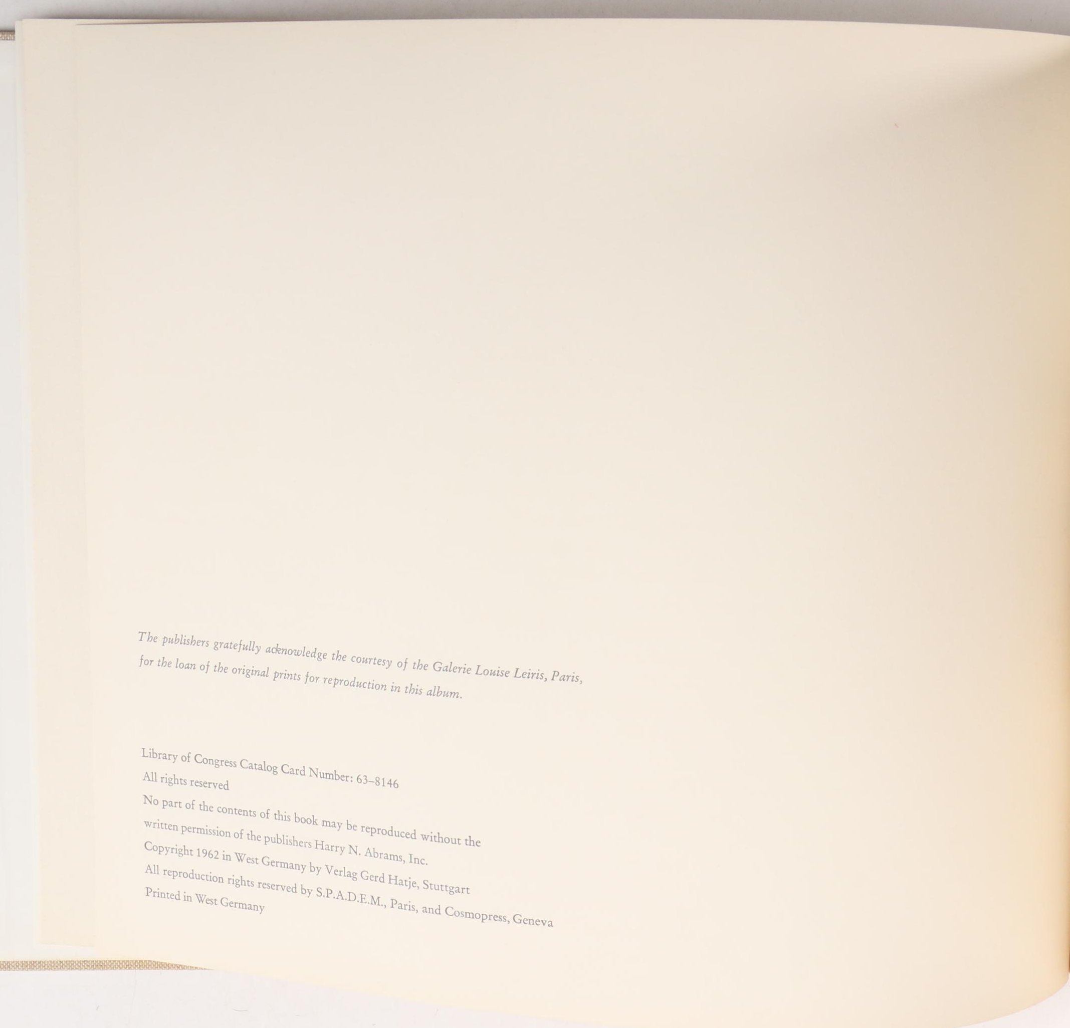 "Picasso Linoleum Cuts" by Wilhelm Boeck, Mid-20th Century