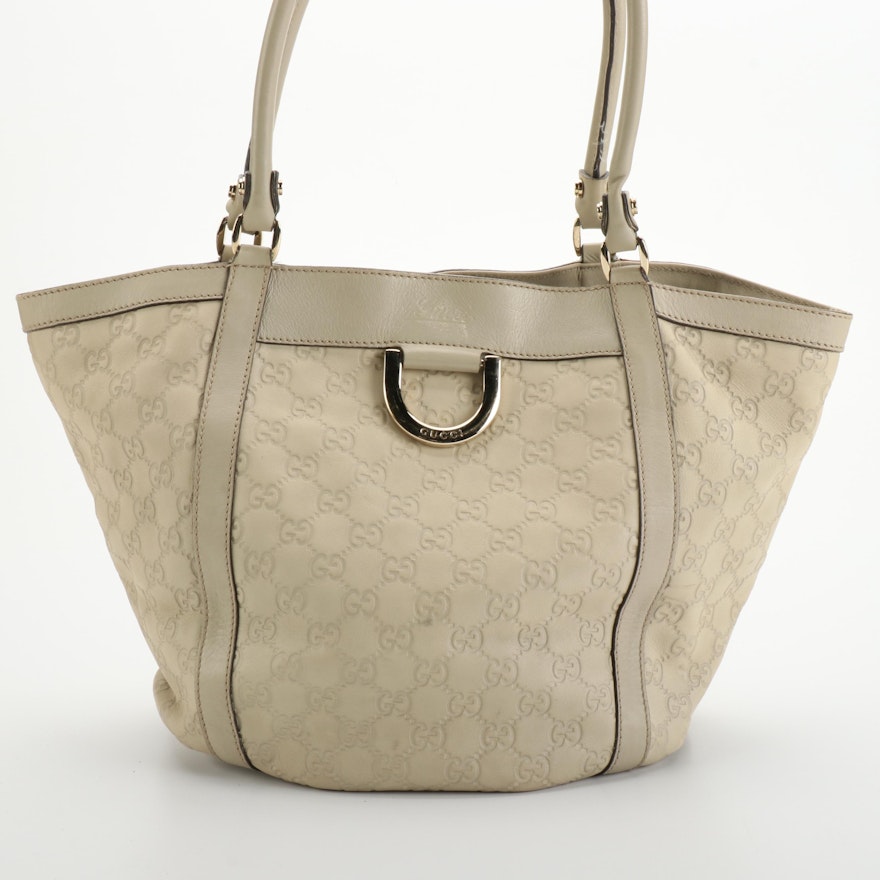 Gucci Abbey D-Ring Tote Bag in Guccissima Leather