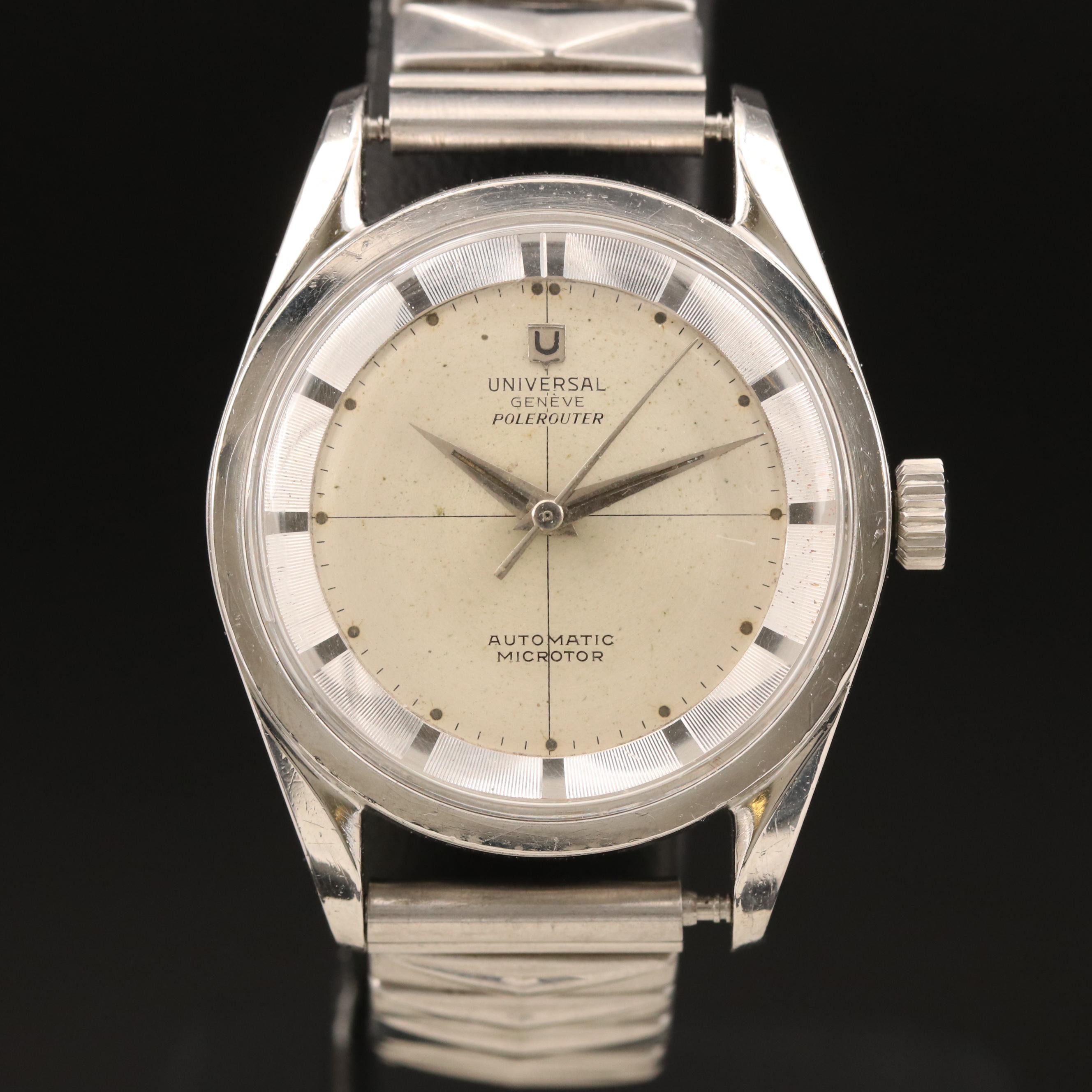 Universal Geneve Polerouter Stainless Steel Watch