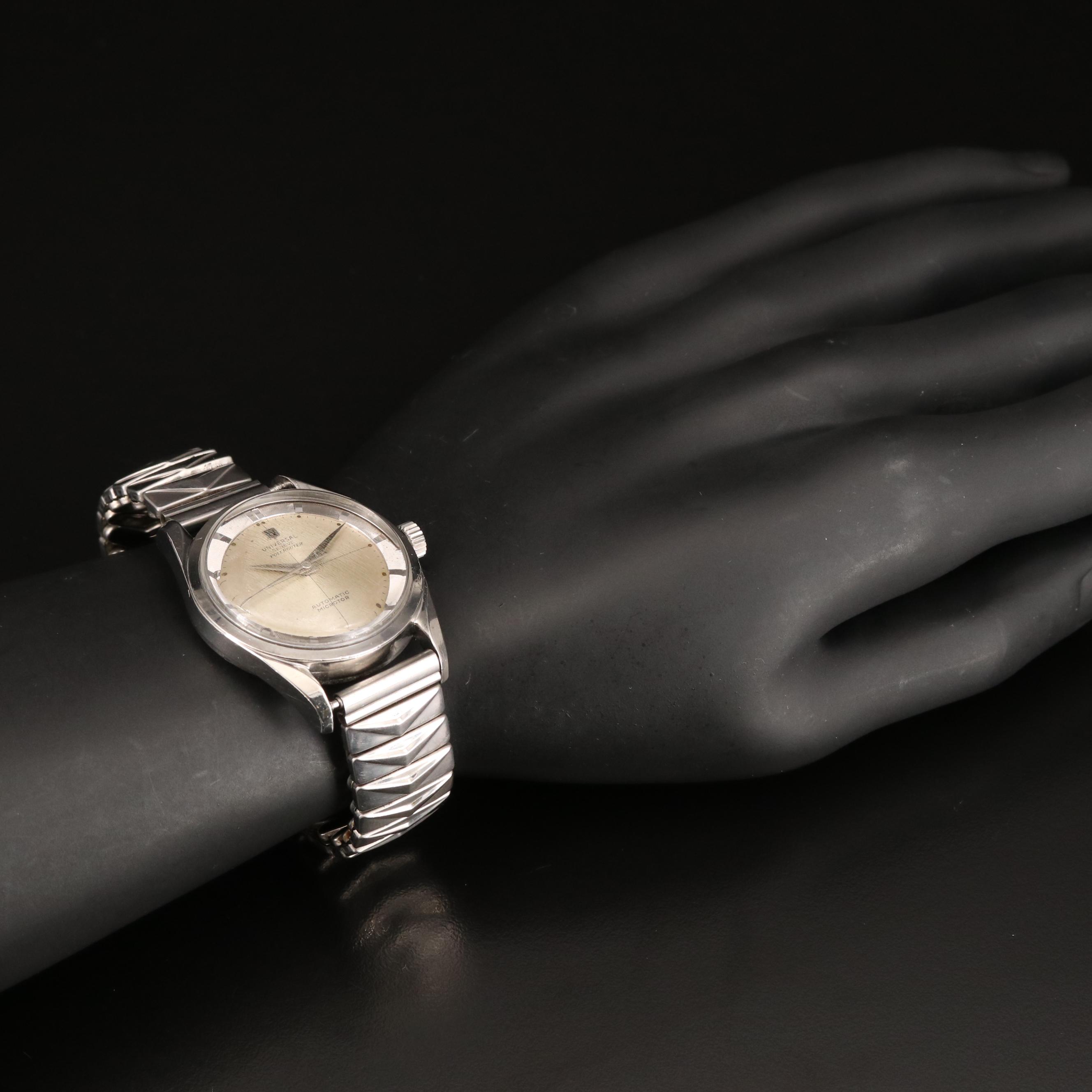 Universal Geneve Polerouter Stainless Steel Watch