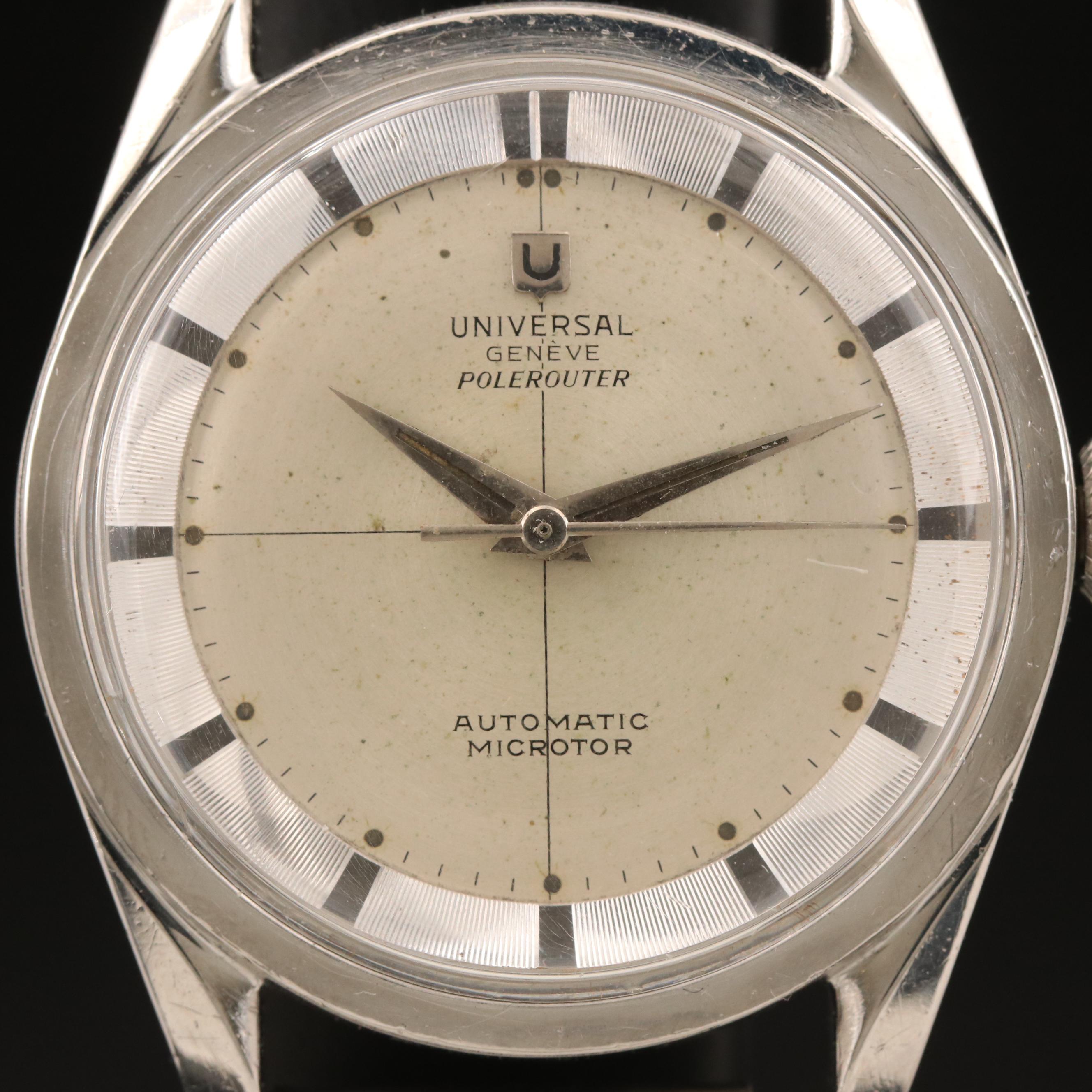 Universal Geneve Polerouter Stainless Steel Watch