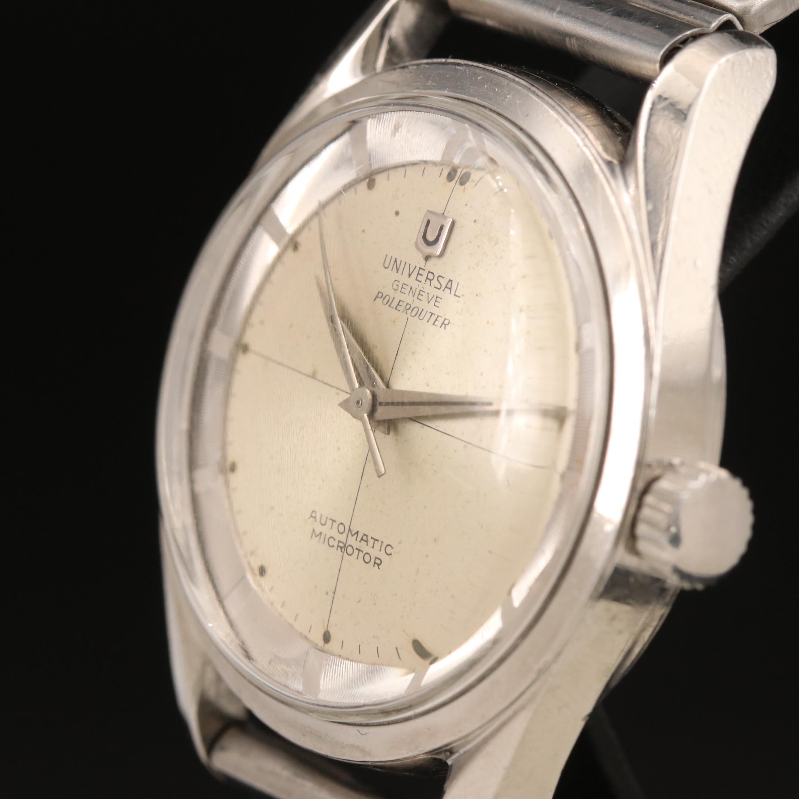 Universal Geneve Polerouter Stainless Steel Watch