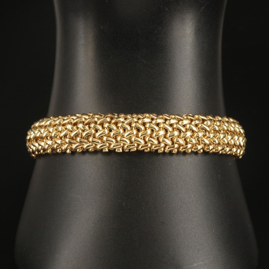 Italian 14K Riso Link Bracelet