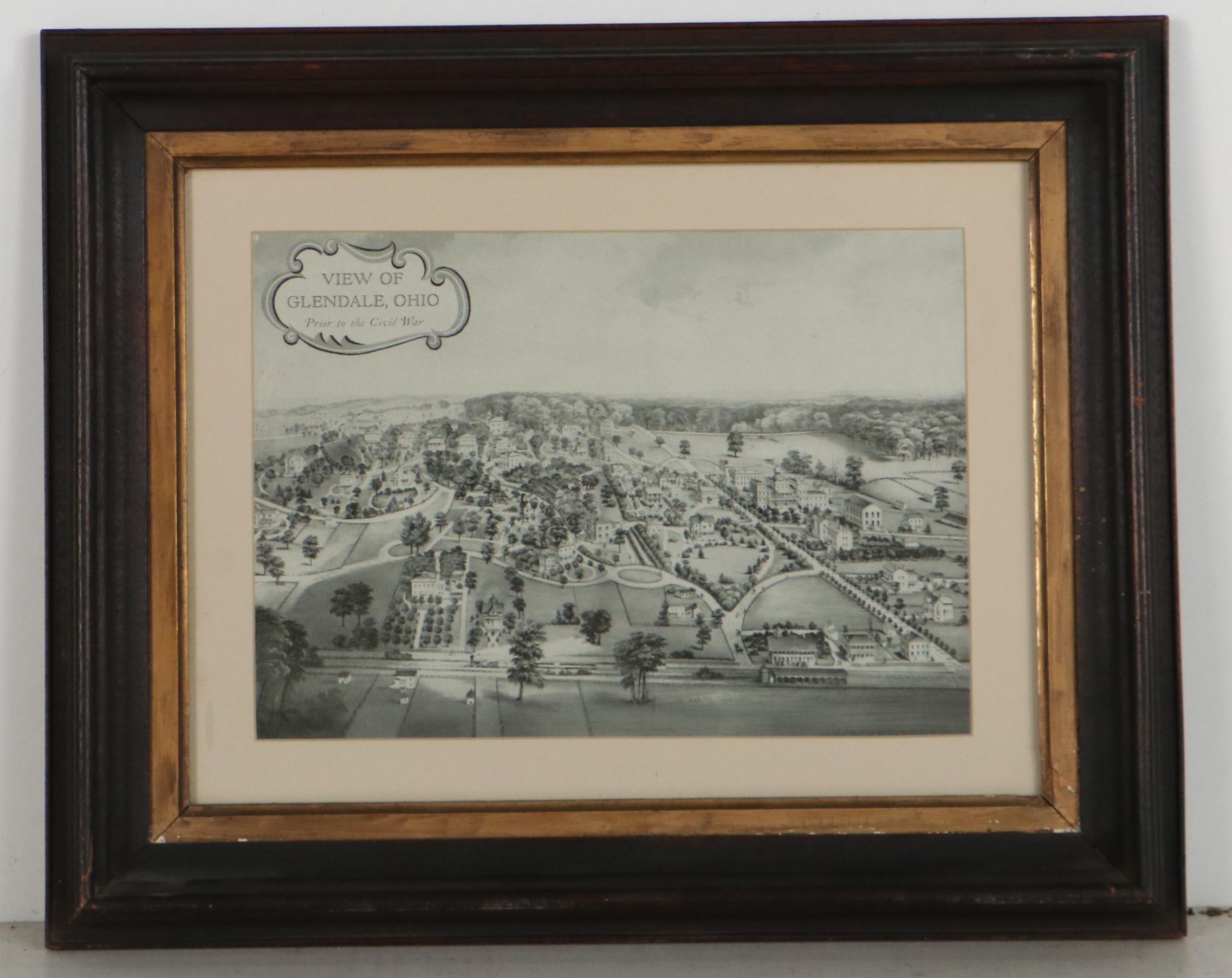 Pictorial Lithograph Map of Glendale, Ohio and More