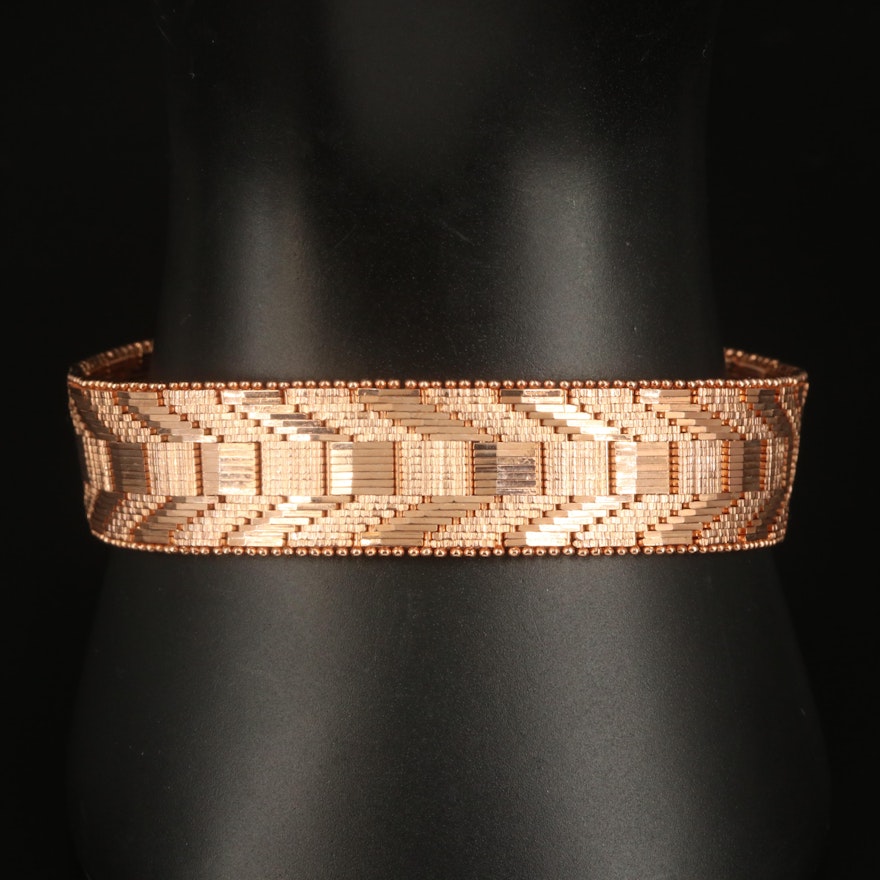 Italian Milor Bronze Riccio Chain Bracelet