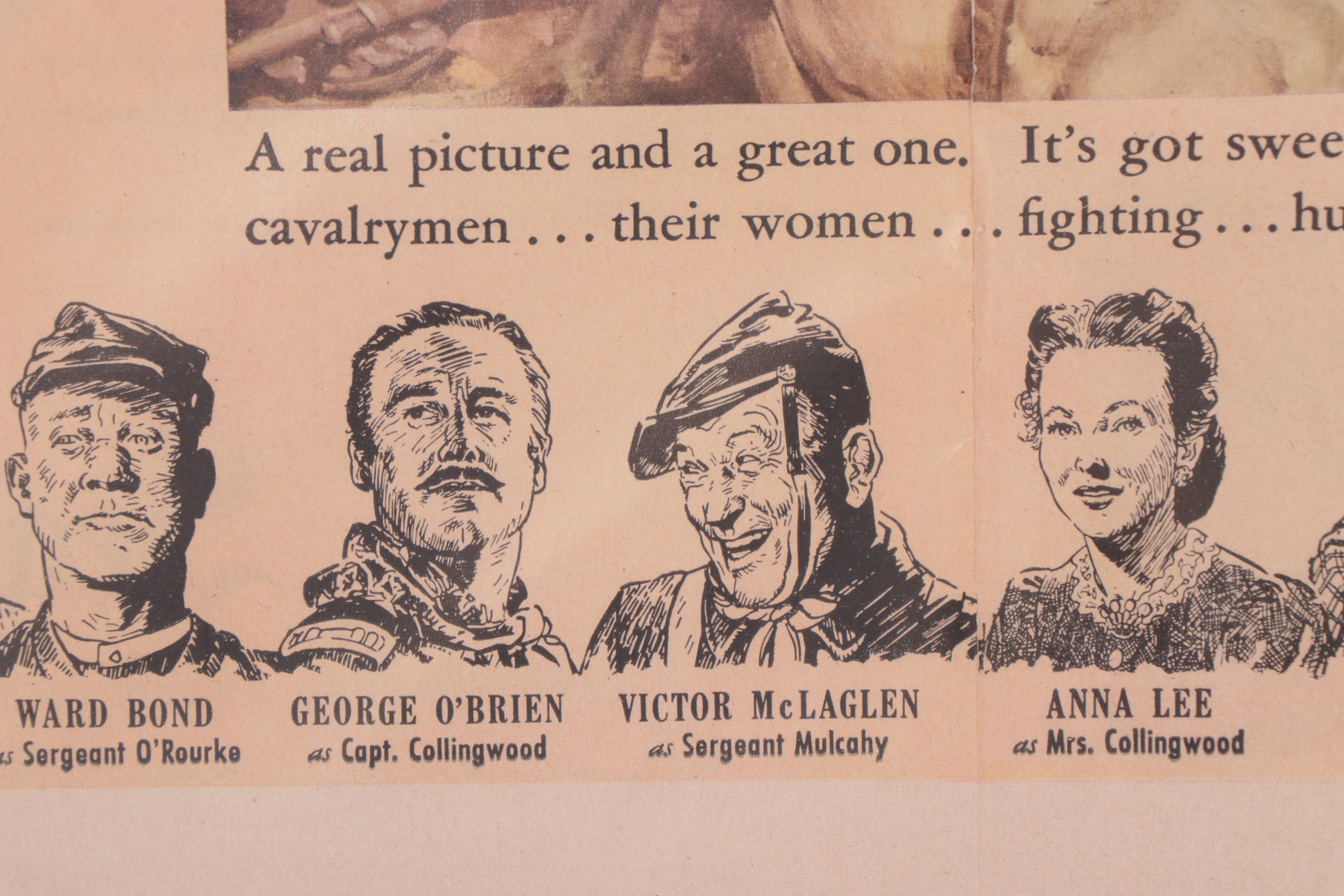 Offset Lithograph Advertisement for "Fort Apache," 1948