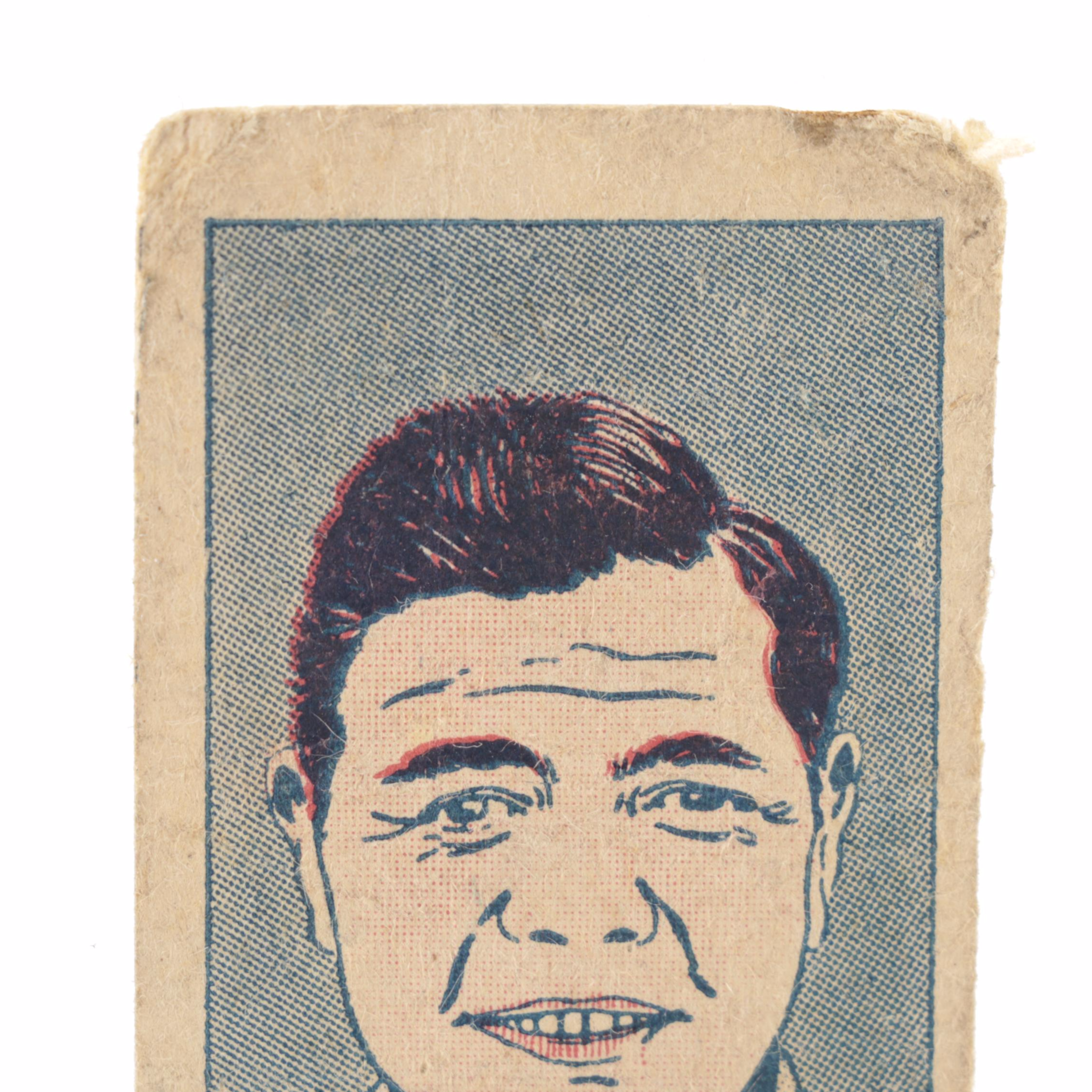 1926 W512 Babe Ruth #6 Yankees, N.Y. Hand-Cut Baseball Strip Card