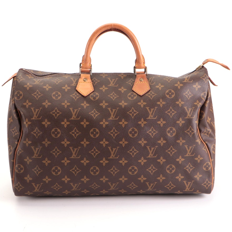 Louis Vuitton Speedy 40 in Monogram Canvas and Vachetta Leather