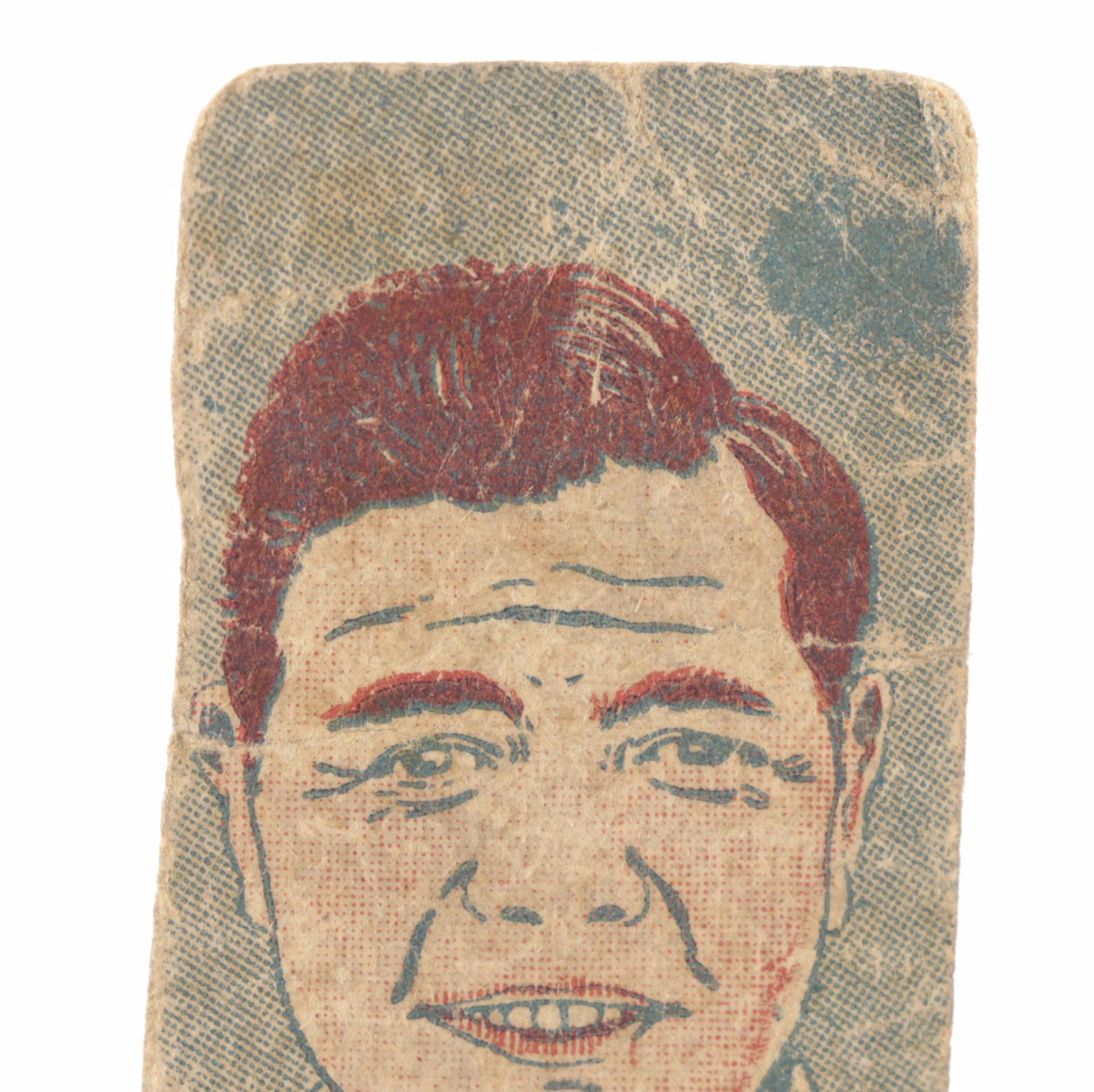 1926 W512 Babe Ruth Yankees, A.L. Hand-Cut Baseball Strip Card
