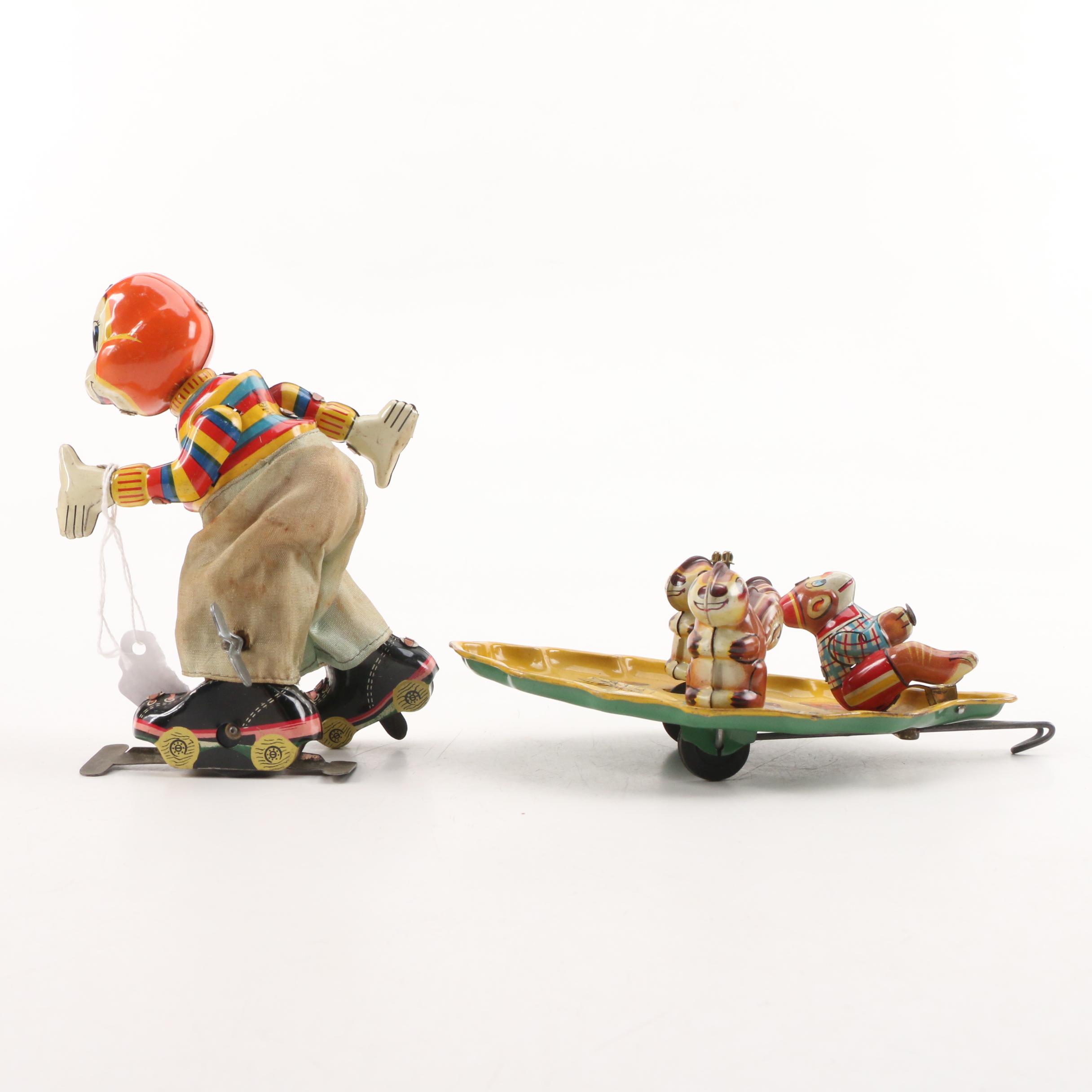 Disney Pop-Up Toy with Other Tin Litho Wind-Up and Kinetic Toys