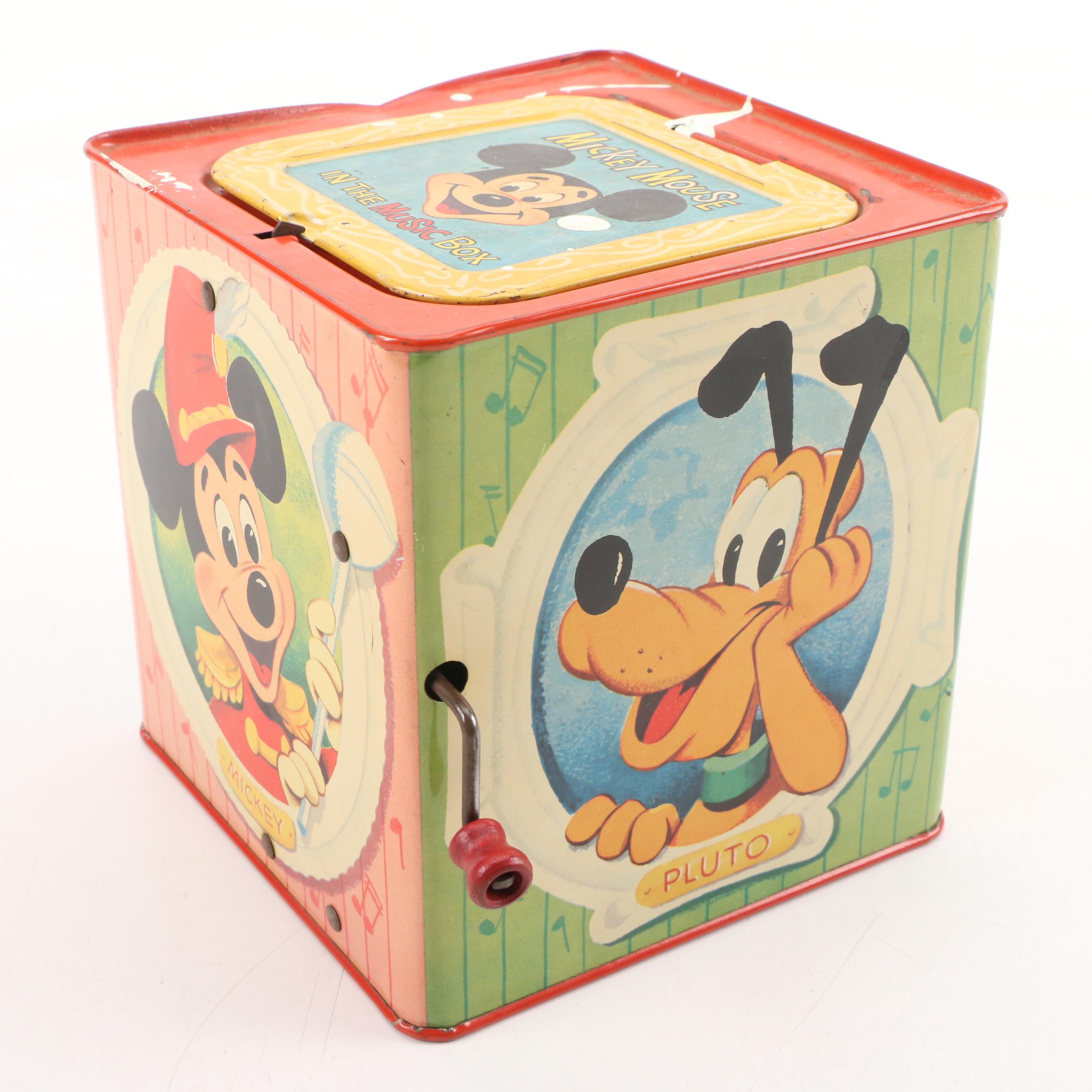 Disney Pop-Up Toy with Other Tin Litho Wind-Up and Kinetic Toys