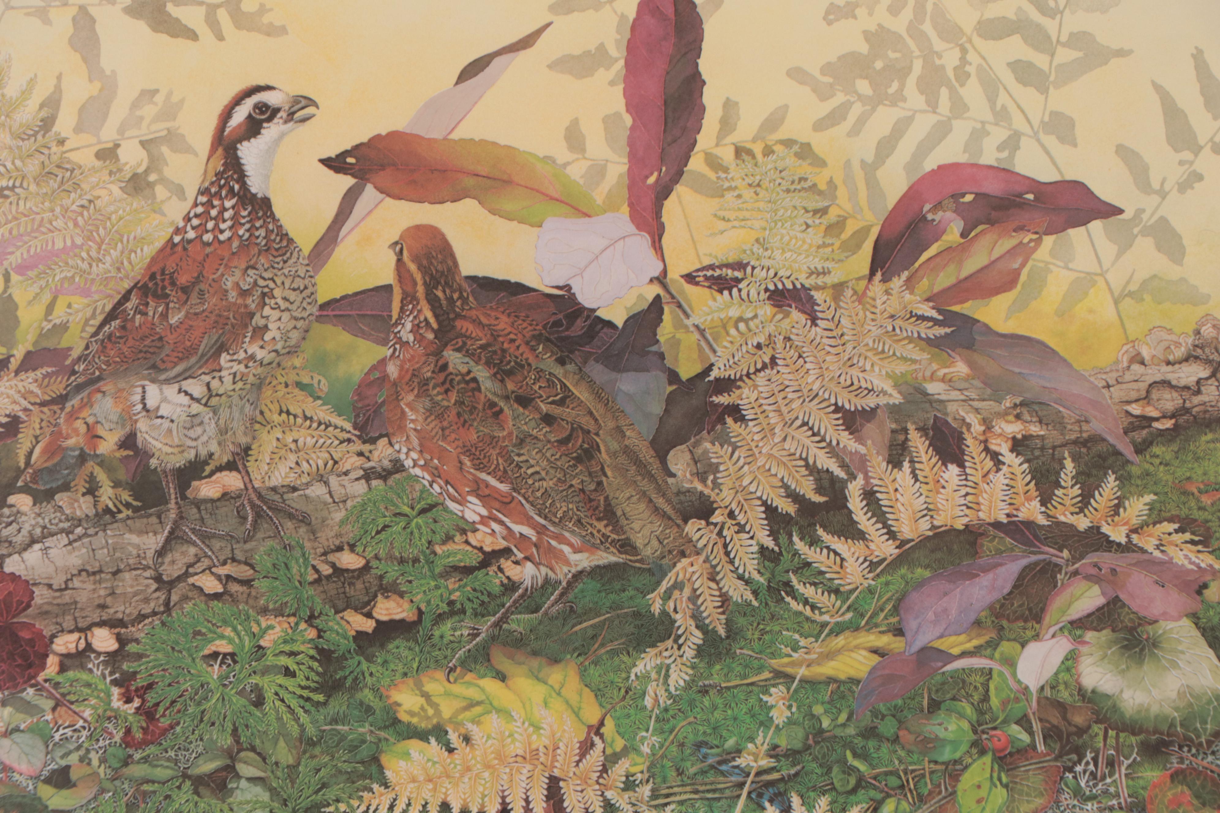 Sallie Ellington Middleton Offset Lithograph "Bobwhites"