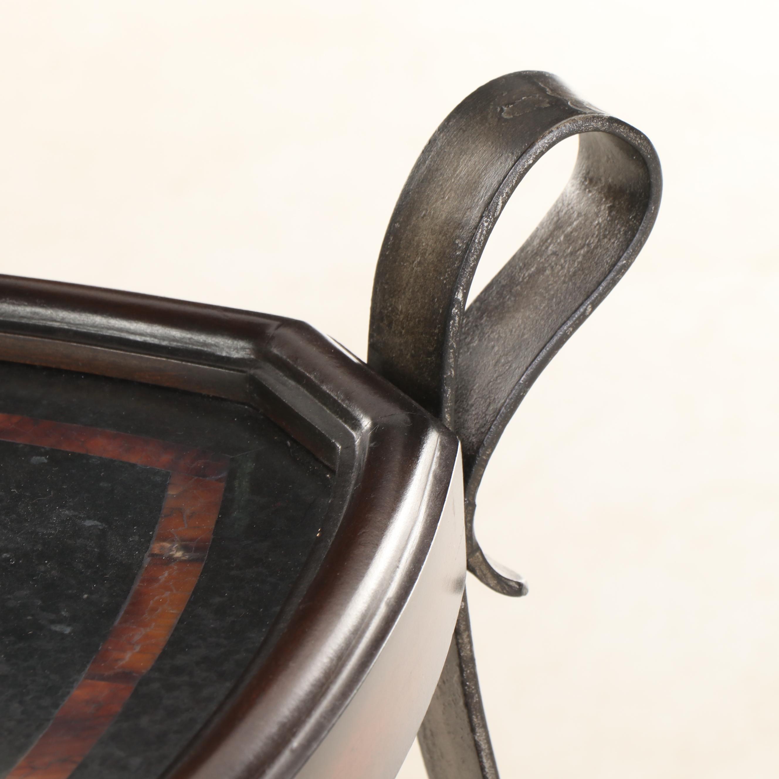 Stoneworld Impex Trillium-Form End Table with Tessellated Marble