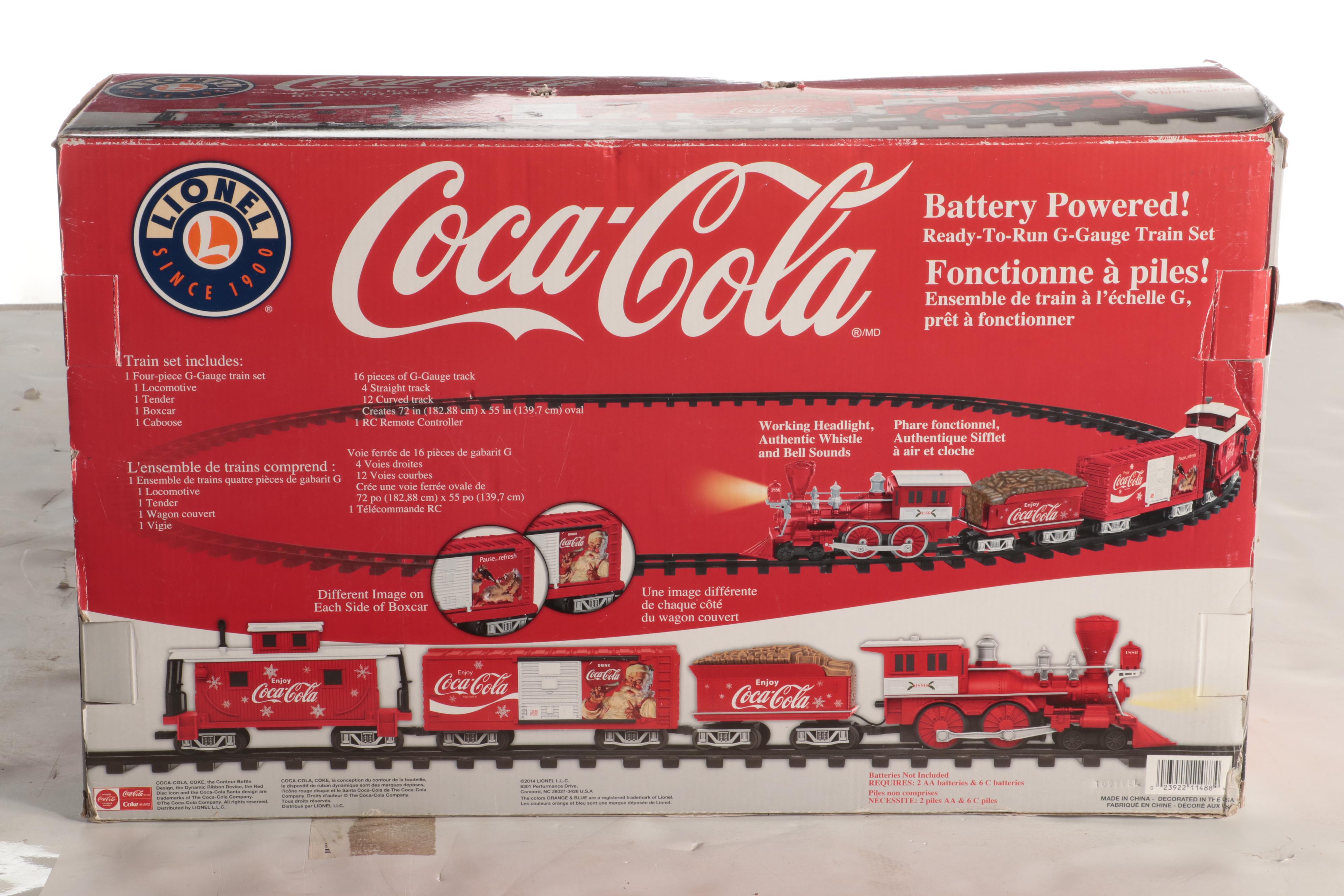 Lionel Coca-Cola G Scale Model Railroad Train Set, 2014