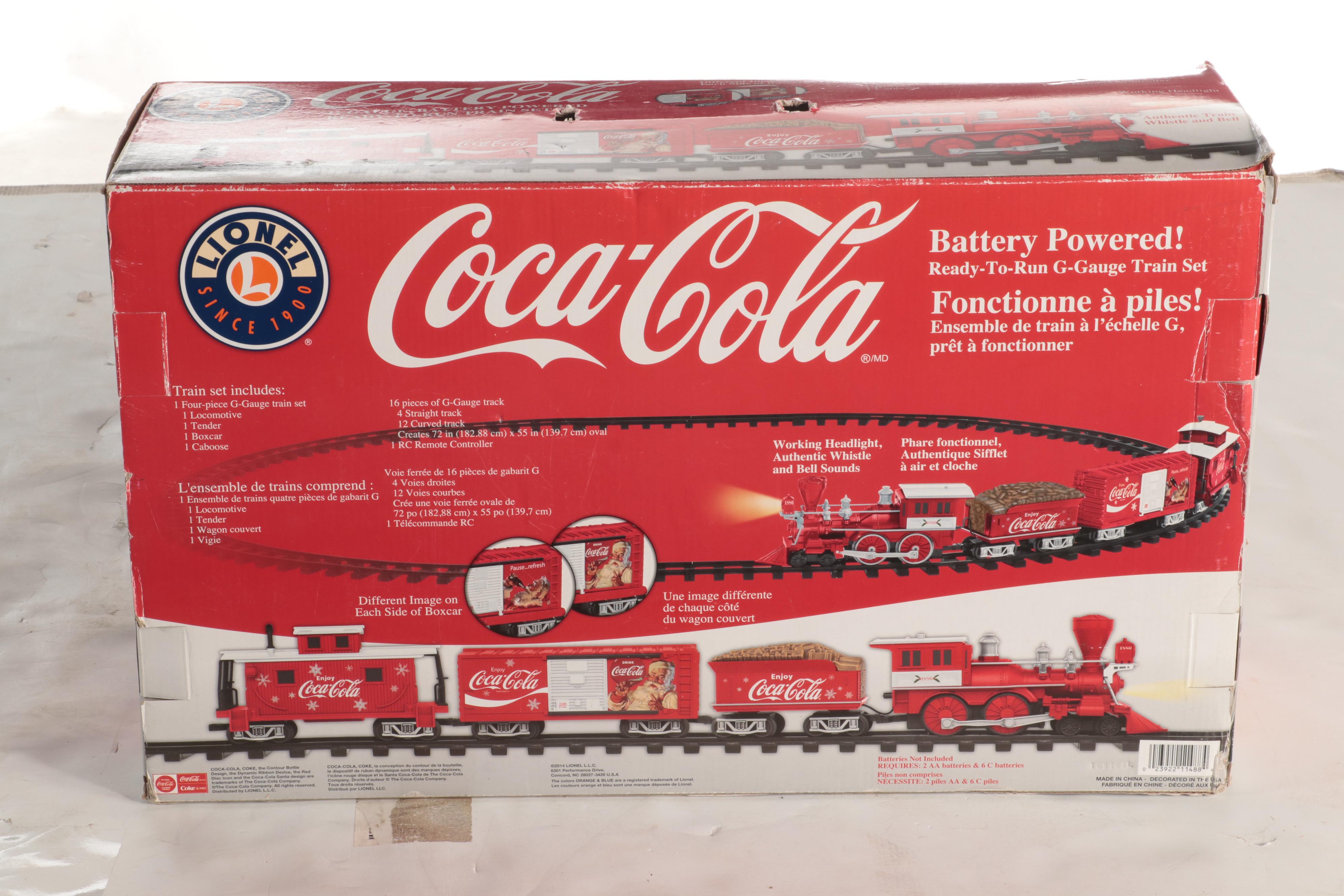 Lionel Coca-Cola G Scale Model Railroad Train Set, 2014