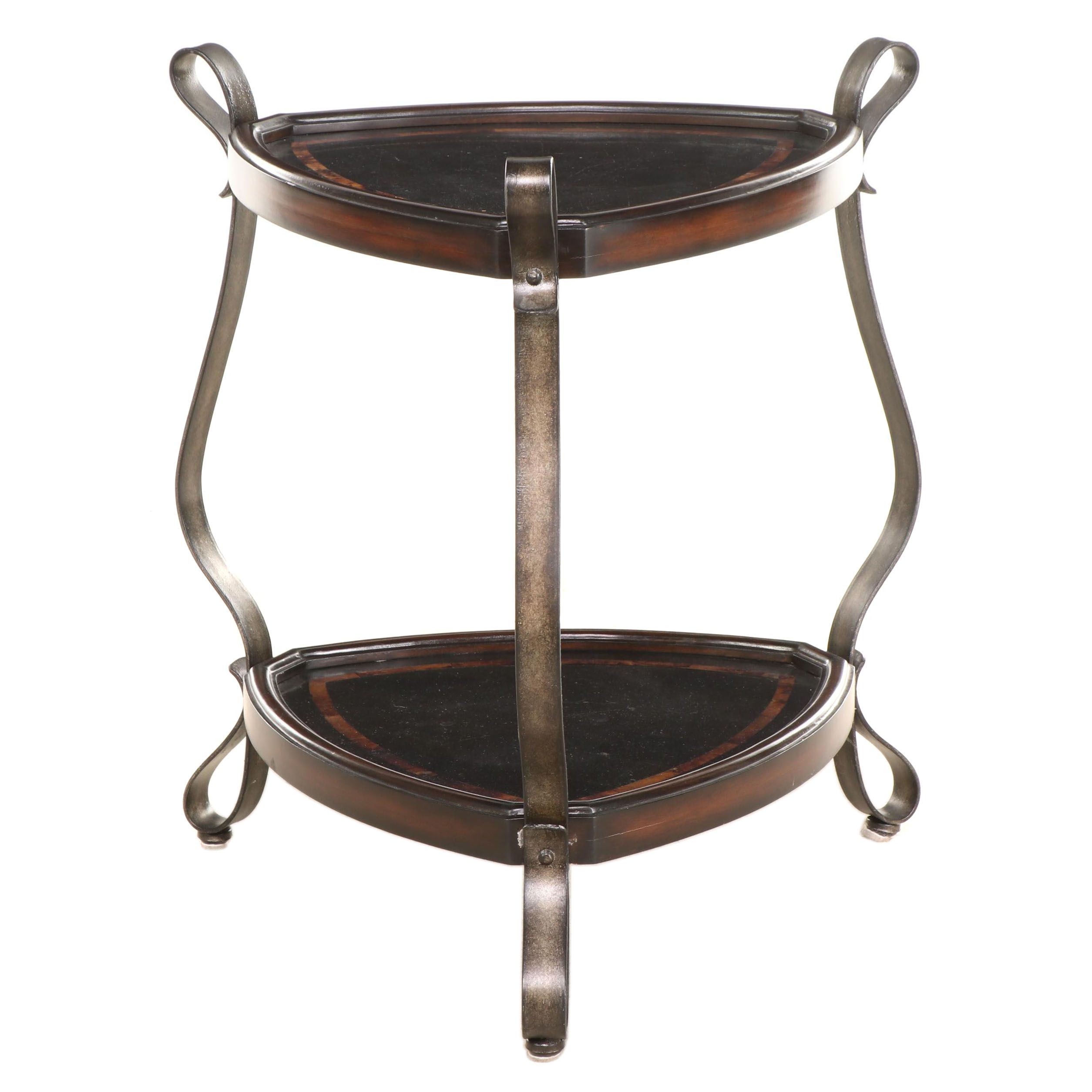 Stoneworld Impex Trillium-Form End Table with Tessellated Marble