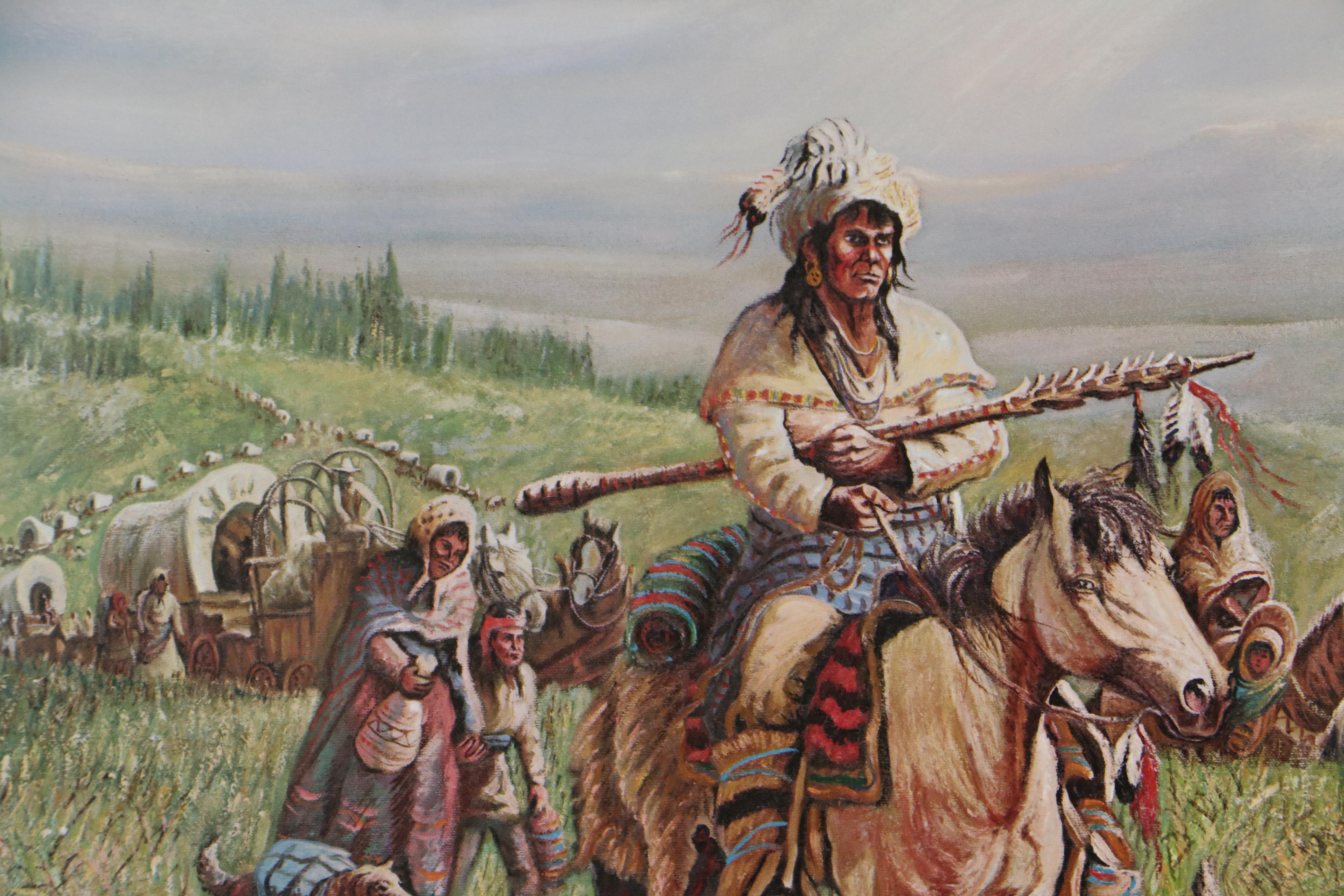 Gene Locklear Offset Lithograph "Trail of Tears II"