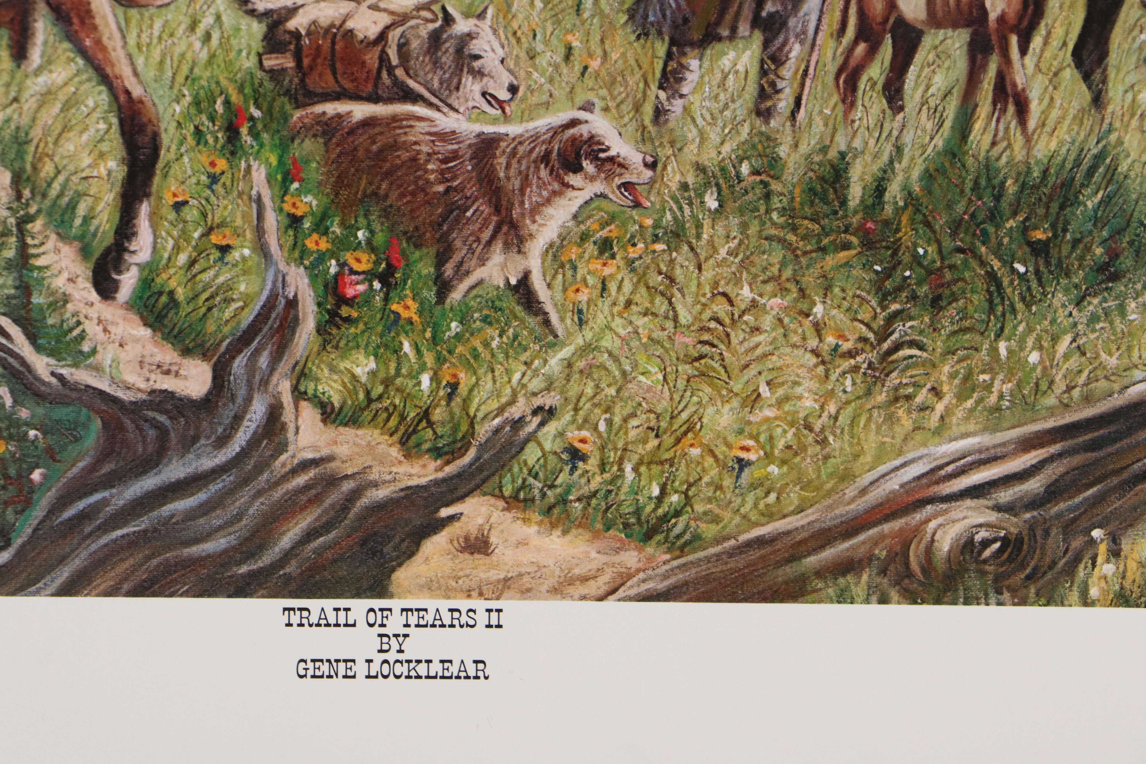 Gene Locklear Offset Lithograph "Trail of Tears II"