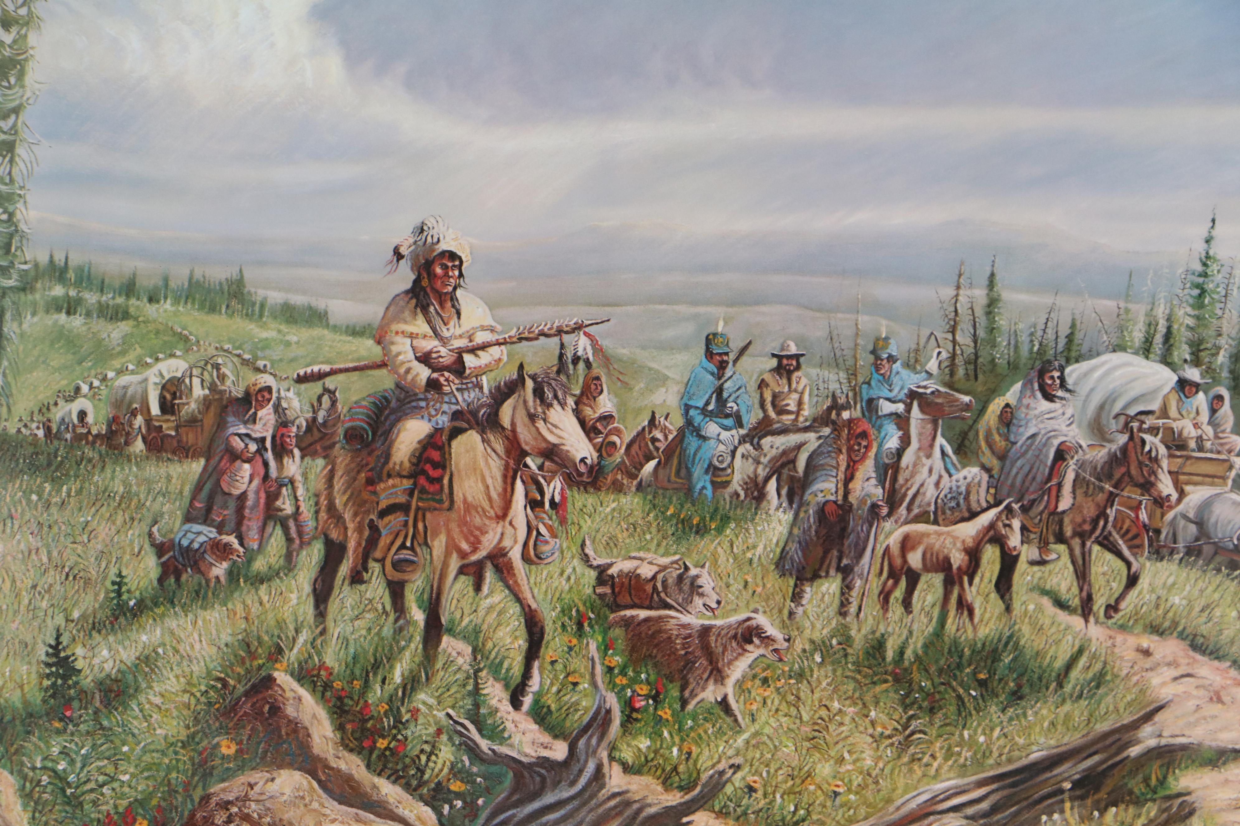 Gene Locklear Offset Lithograph "Trail of Tears II"