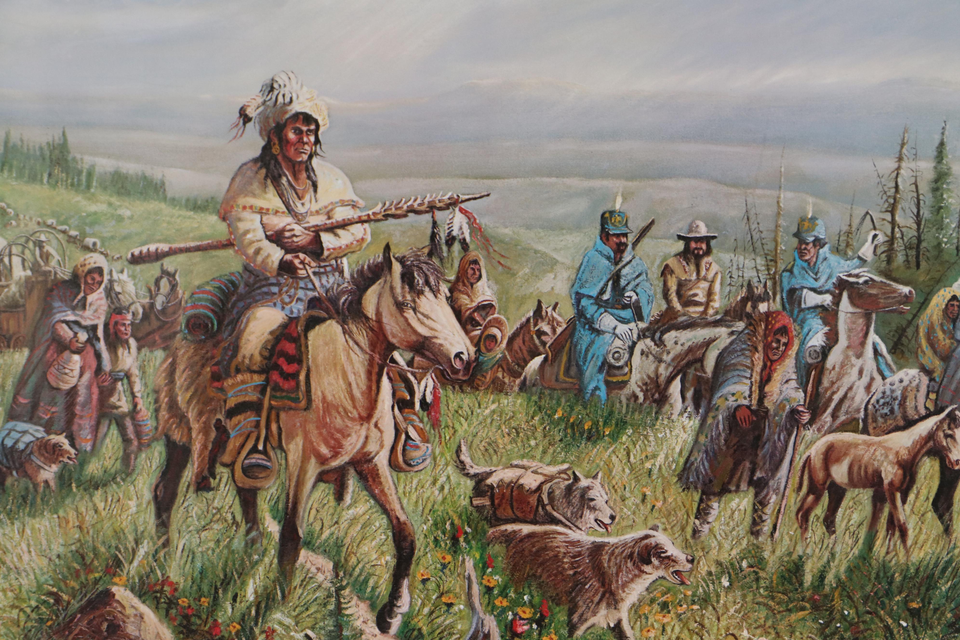 Gene Locklear Offset Lithograph "Trail of Tears II"
