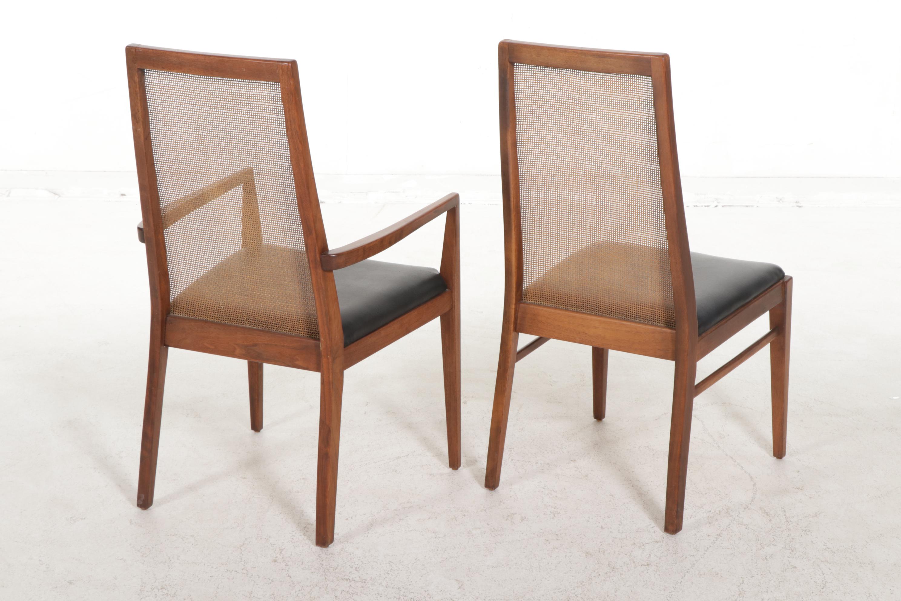 Mid Century Modern Dining Set with Four Foster-McDavid Walnut Chairs