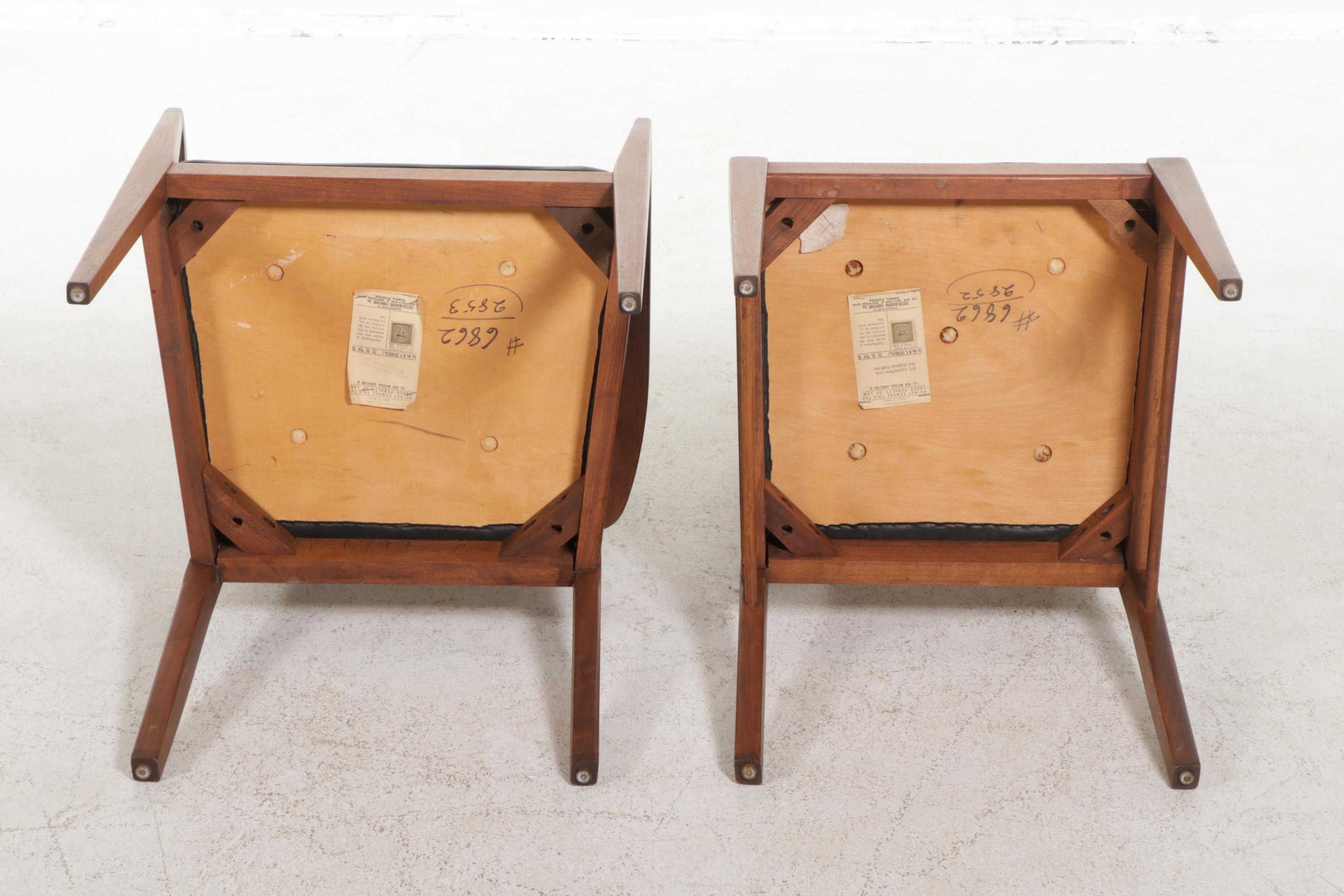 Mid Century Modern Dining Set with Four Foster-McDavid Walnut Chairs