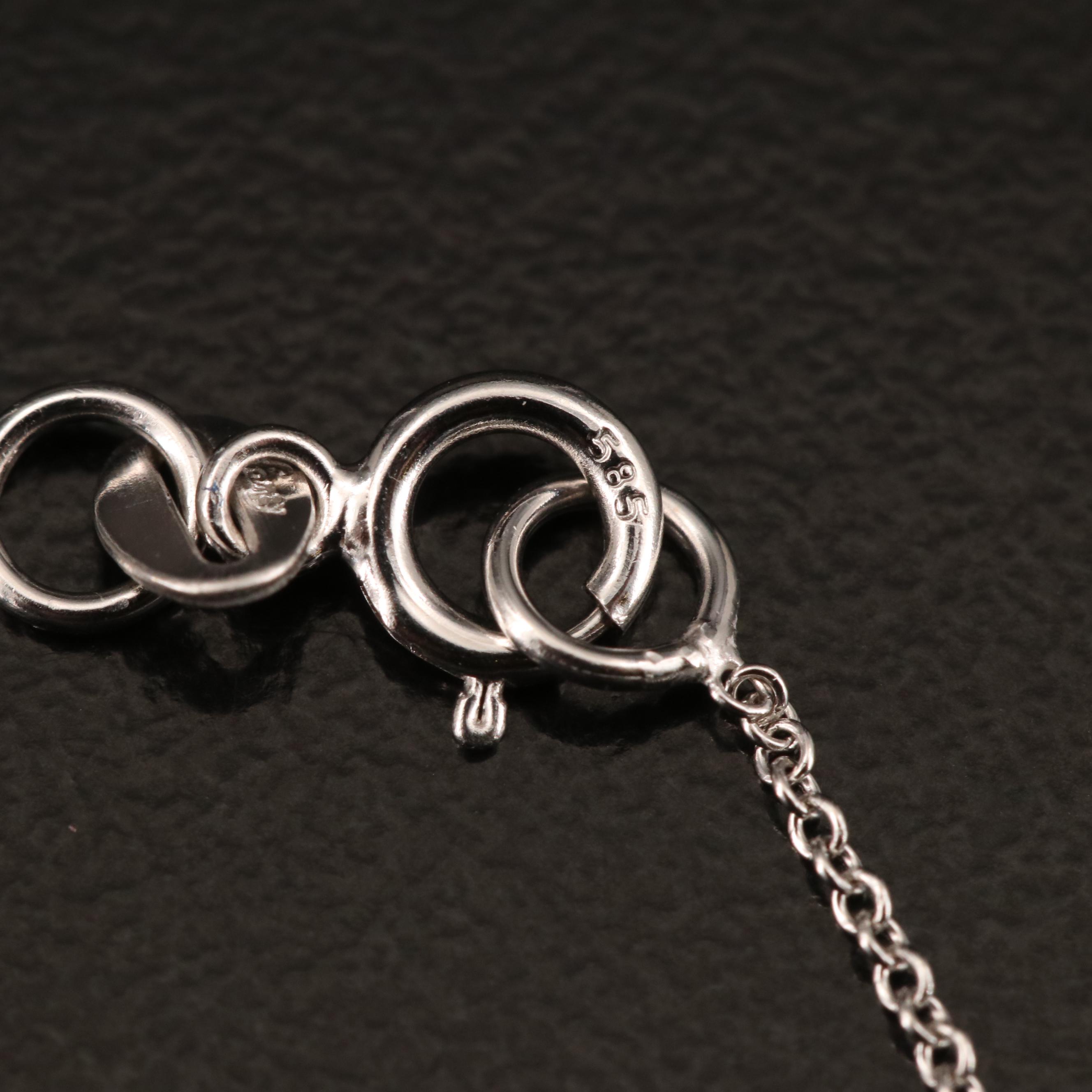 Oscar Friedman 13.84 CT Swiss Blue Topaz and Diamond Pendant Necklace