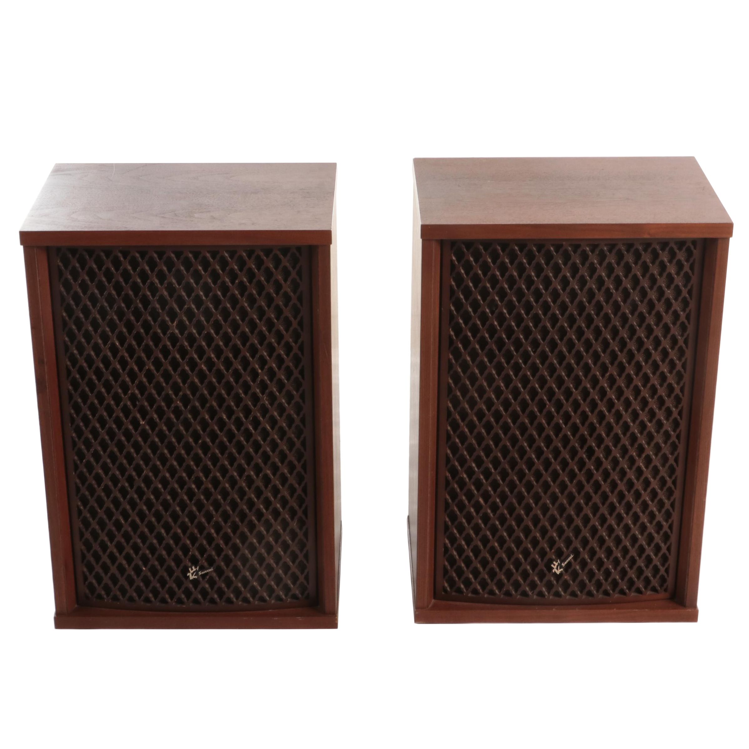 Sansui SP 1200 3-Way Loudspeaker System with Walnut Cabinets