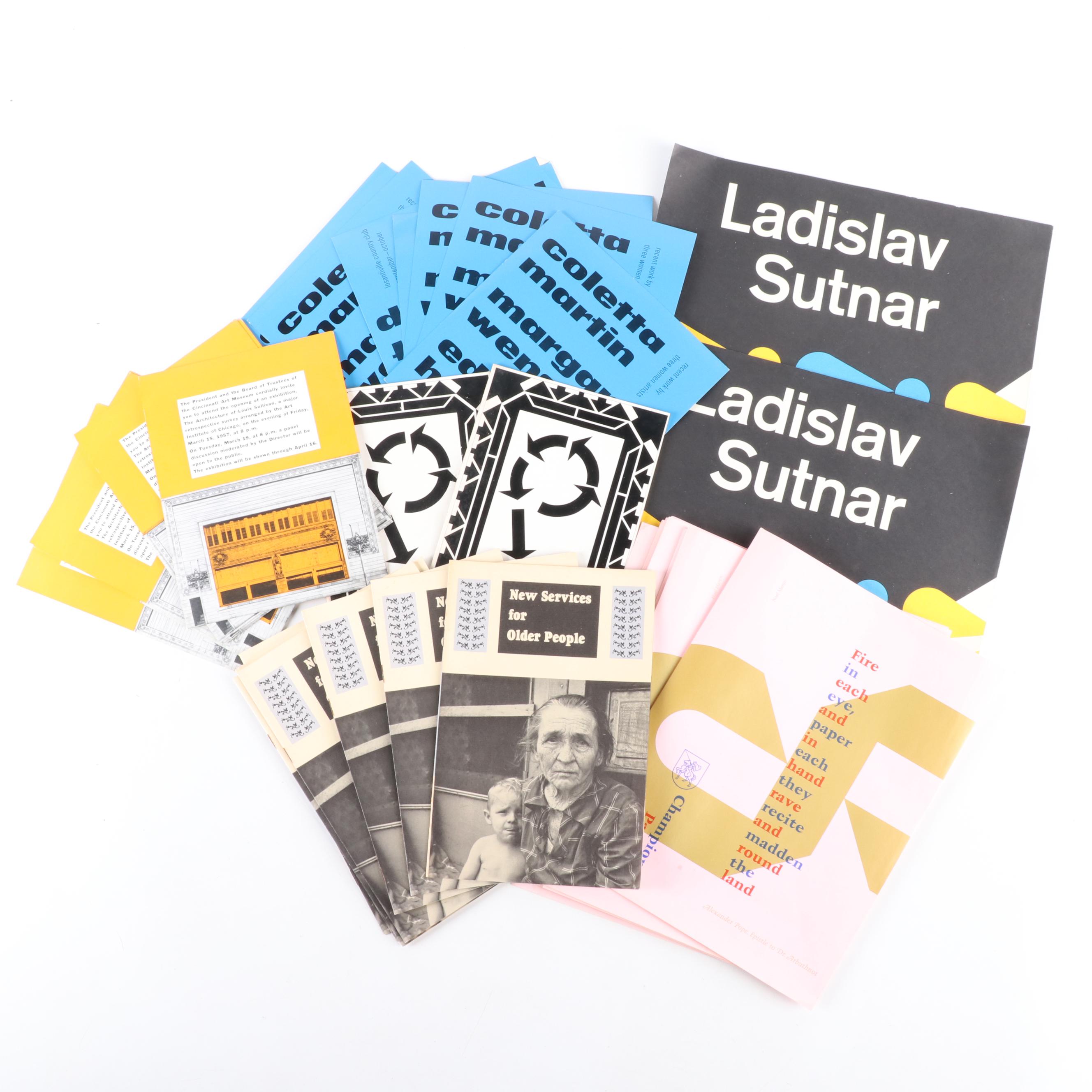 Noel Martin Designed Posters and Booklets with Other Art Books and Ephemera