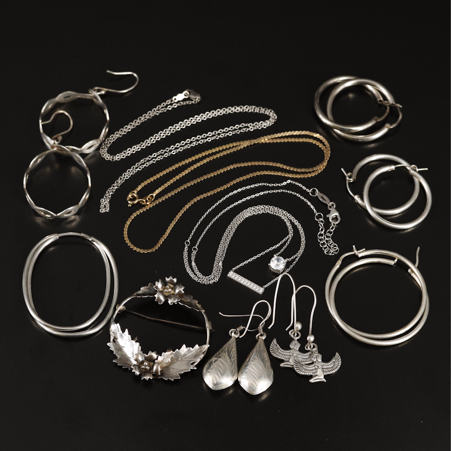 800 Silver Egyptian Earrings Featuring with Sterling Jewelry Selection