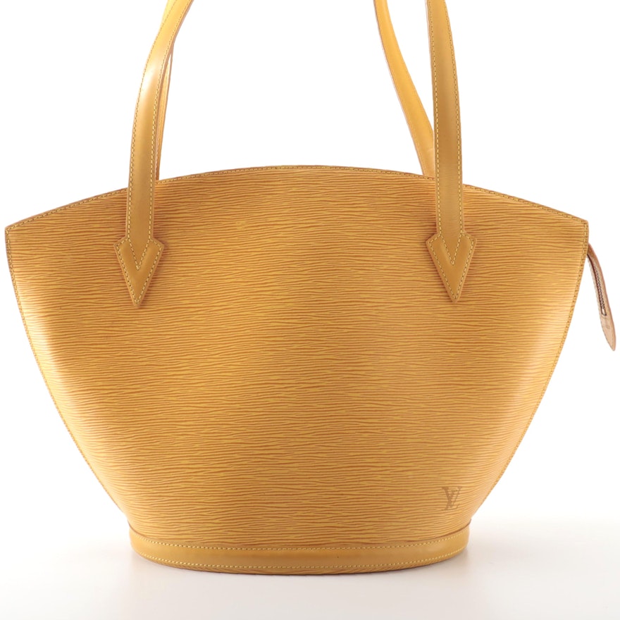 Louis Vuitton Saint Jacques GM Bag in Tassil Yellow Epi and Smooth Leather