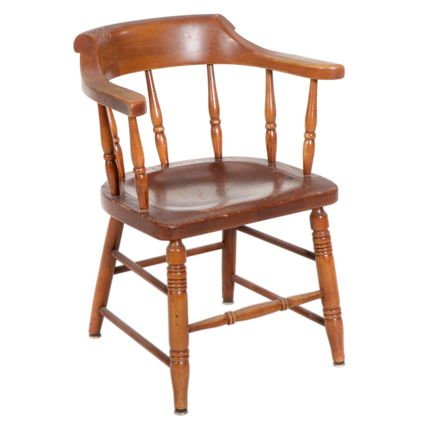 Stickley Fayetteville Syracuse Maple & Pine Armchair, Early to Mid 20th Century