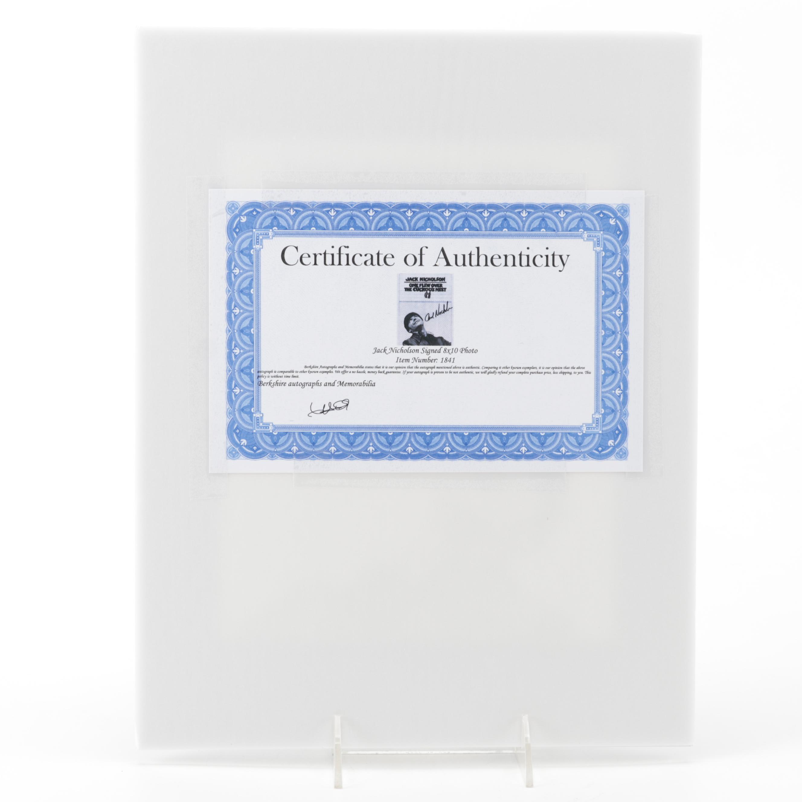 Jack Nicholson "Randle McMurphy" Signed "One Flew Over the Cuckoo's Nest Print