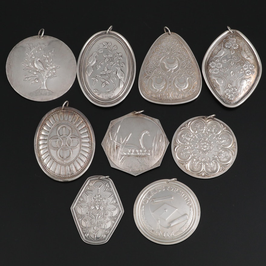 Towle "Twelve Days of Christmas" and "Millennium" Sterling Silver Ornaments