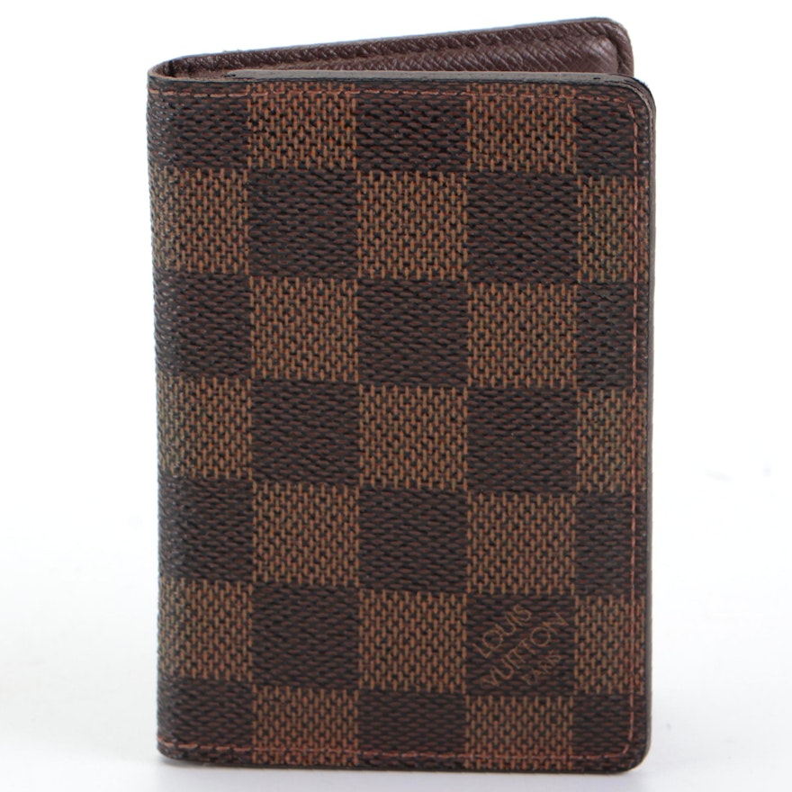 Louis Vuitton Organizer de Poche in Damier Ebene Canvas and Leather