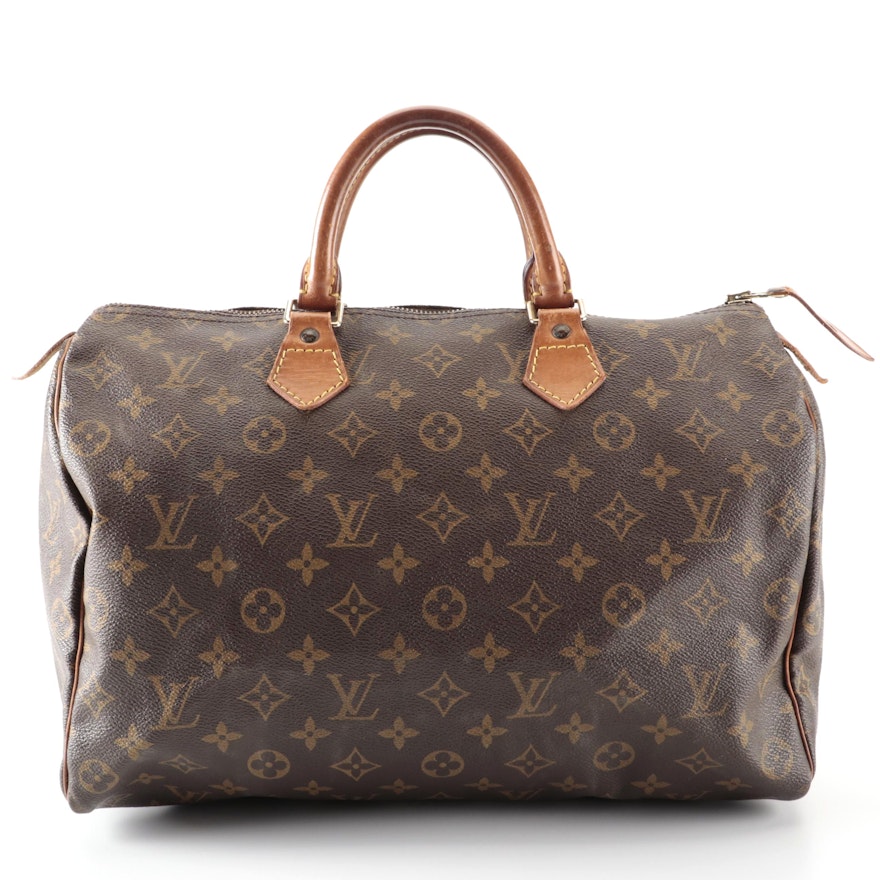 Louis Vuitton Speedy 35 in Monogram Canvas and Vachetta Leather