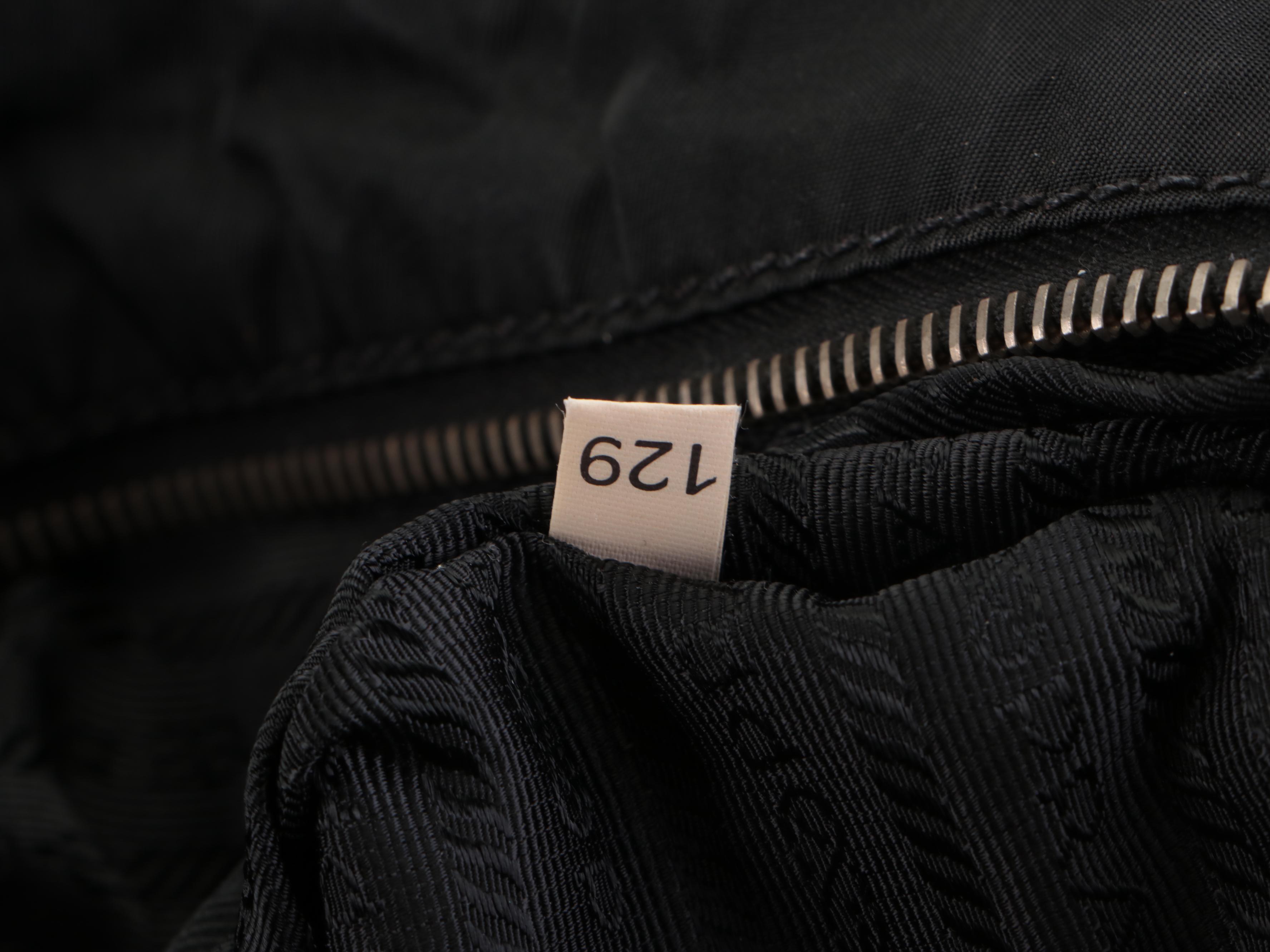 Prada Three-Compartment Tote in Black Tessuto Nylon and Calfskin Leather