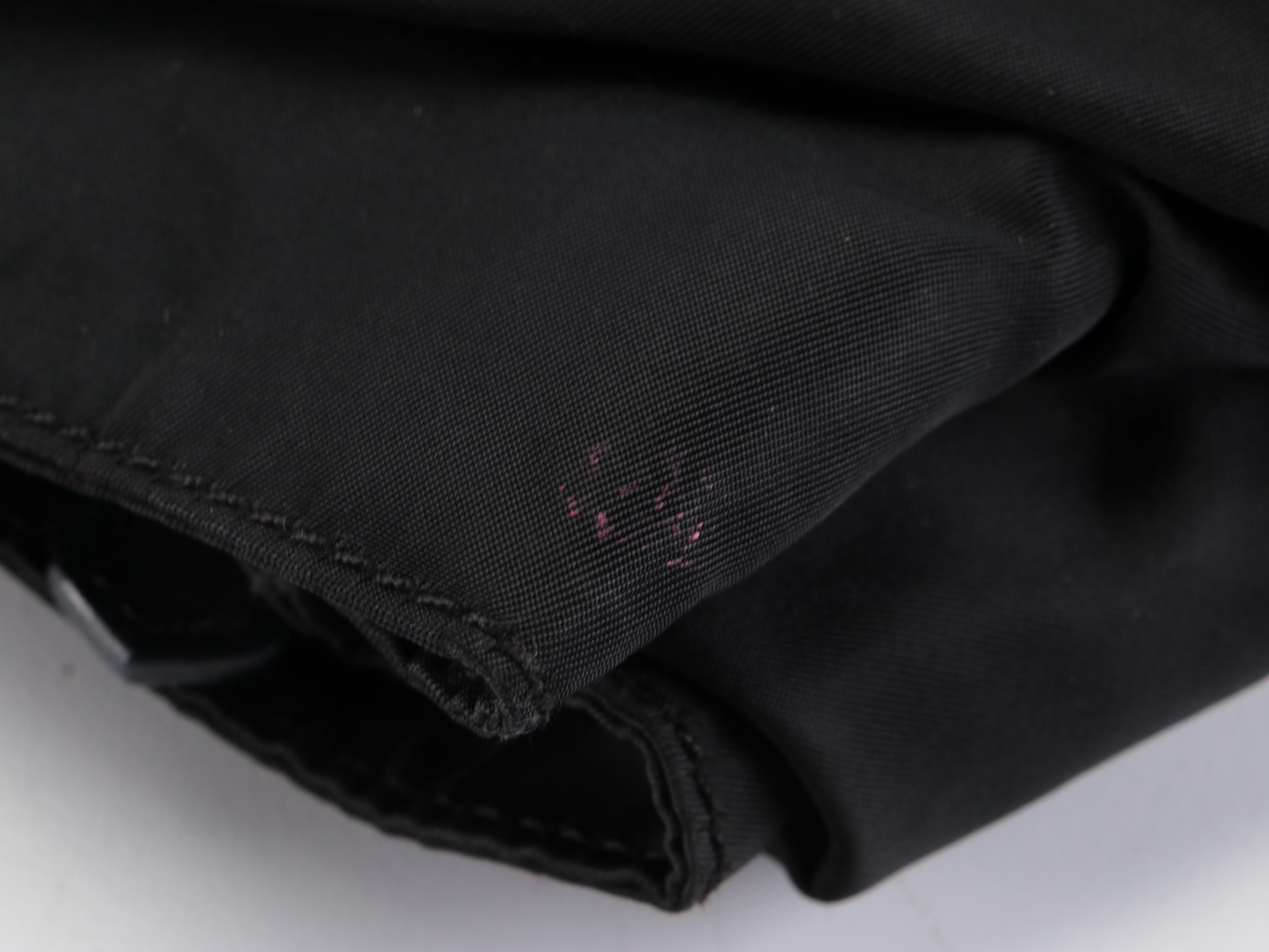 Prada Three-Compartment Tote in Black Tessuto Nylon and Calfskin Leather