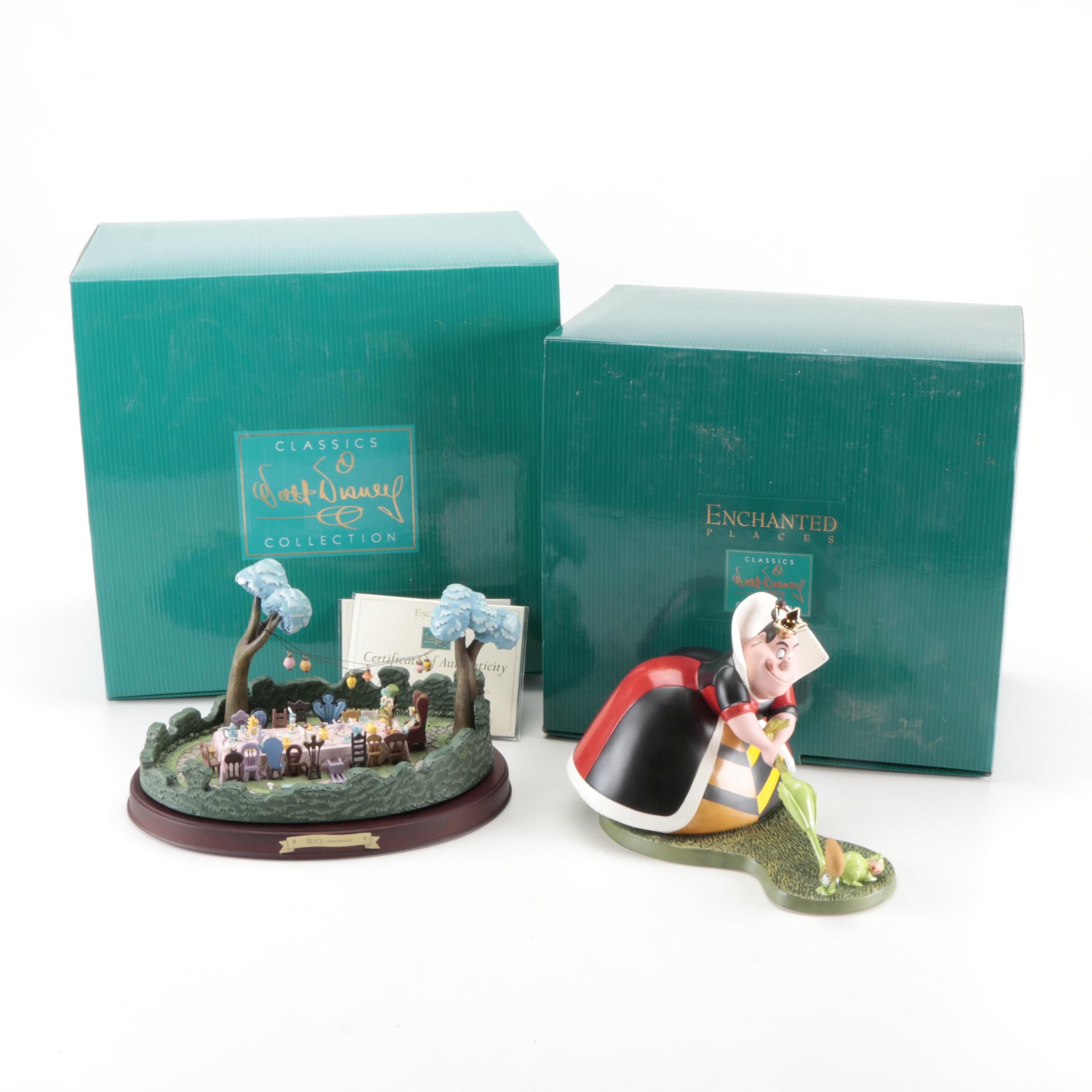 Walt Disney Classics Collection "Alice In Wonderland" Porcelain Figurines