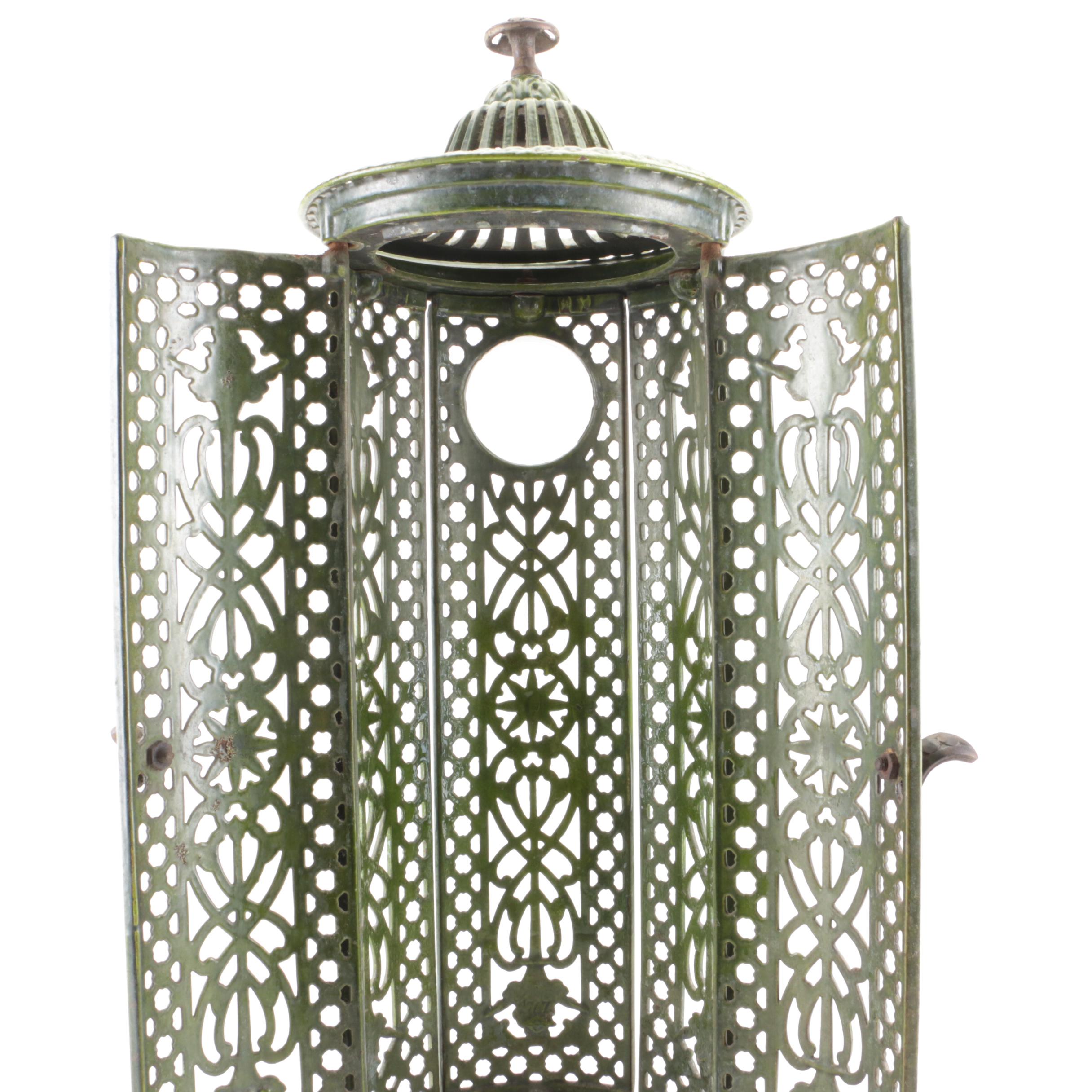 Nestor Martin Art Nouveau Style Enameled Parlor Stove Surround, Early 20th C.