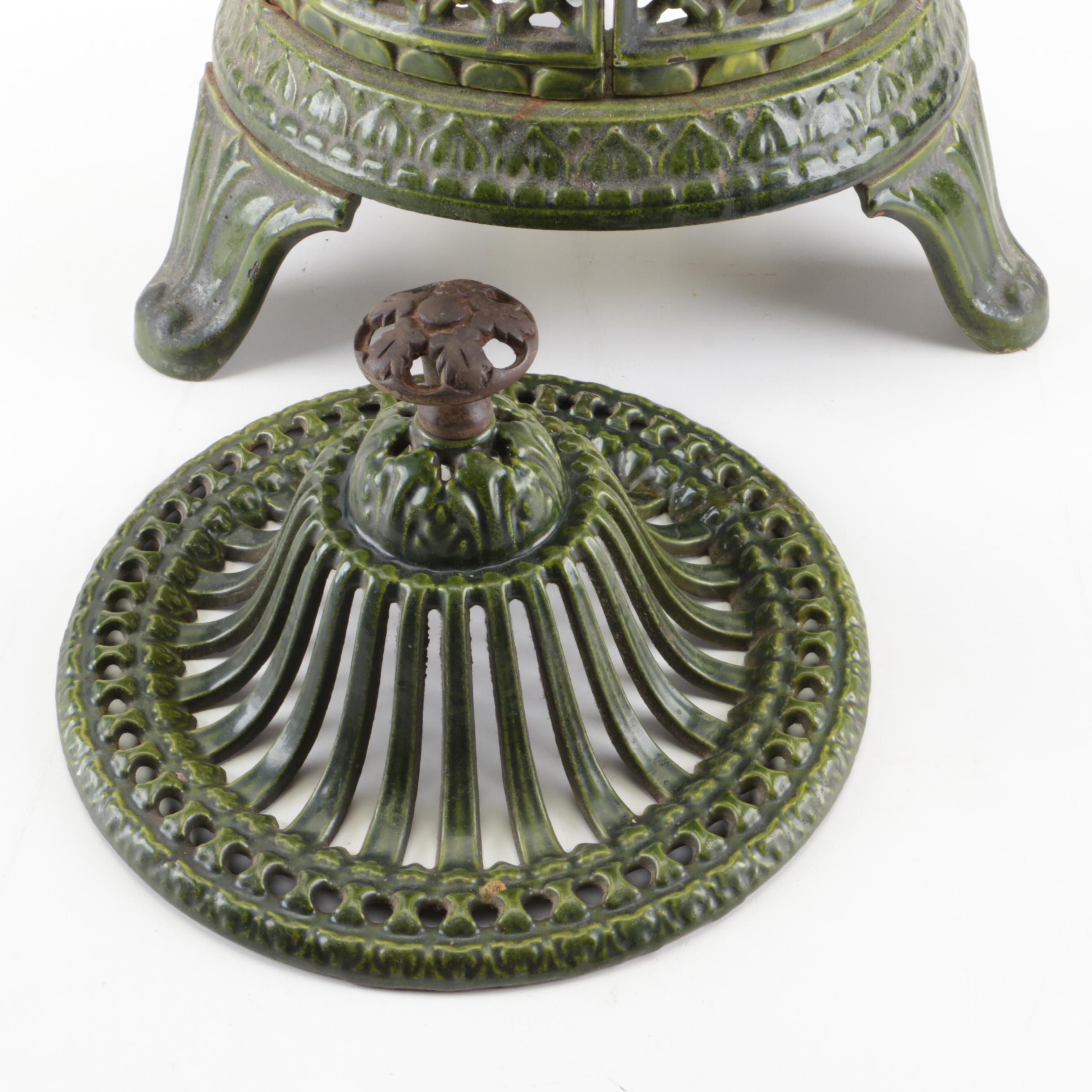 Nestor Martin Art Nouveau Style Enameled Parlor Stove Surround, Early 20th C.