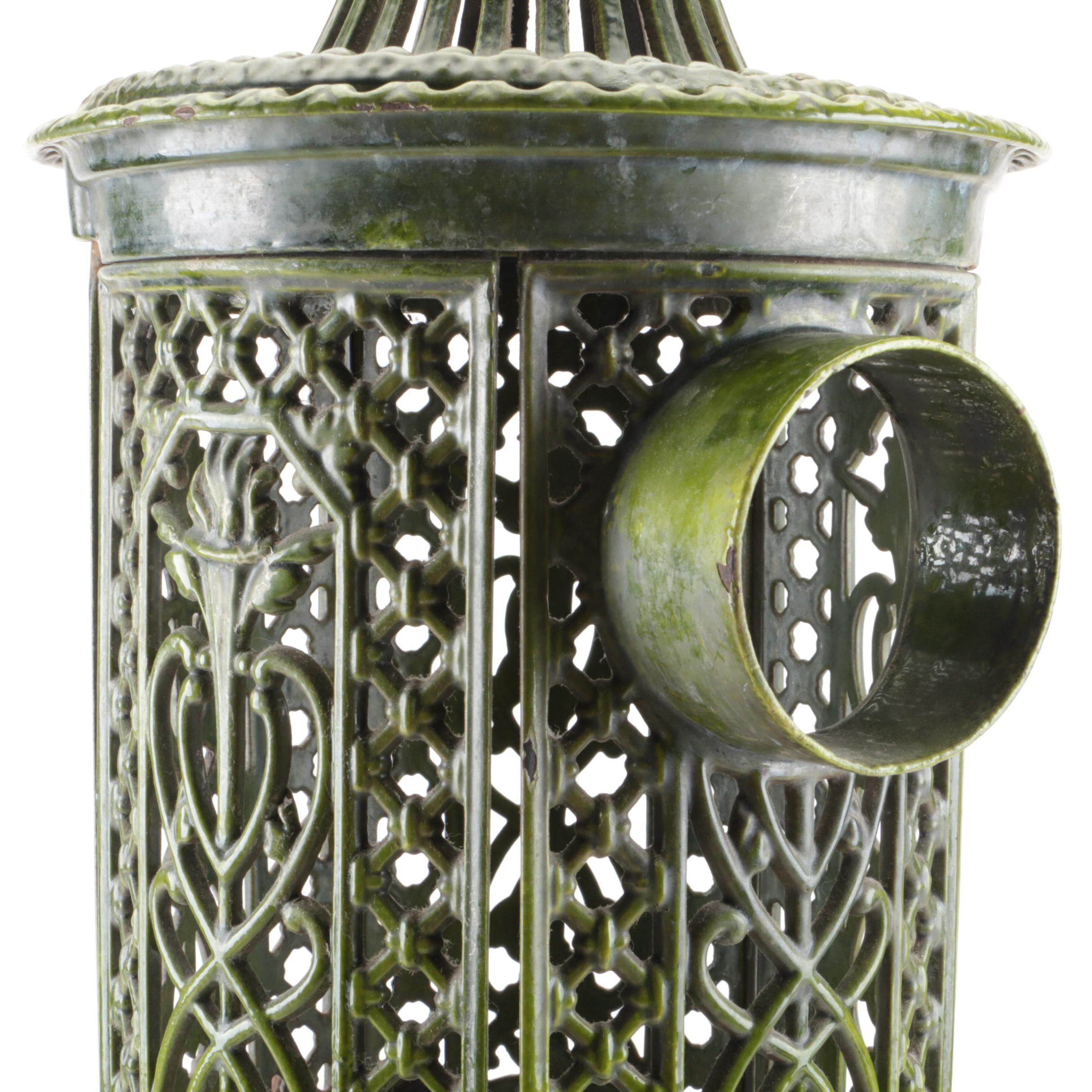 Nestor Martin Art Nouveau Style Enameled Parlor Stove Surround, Early 20th C.