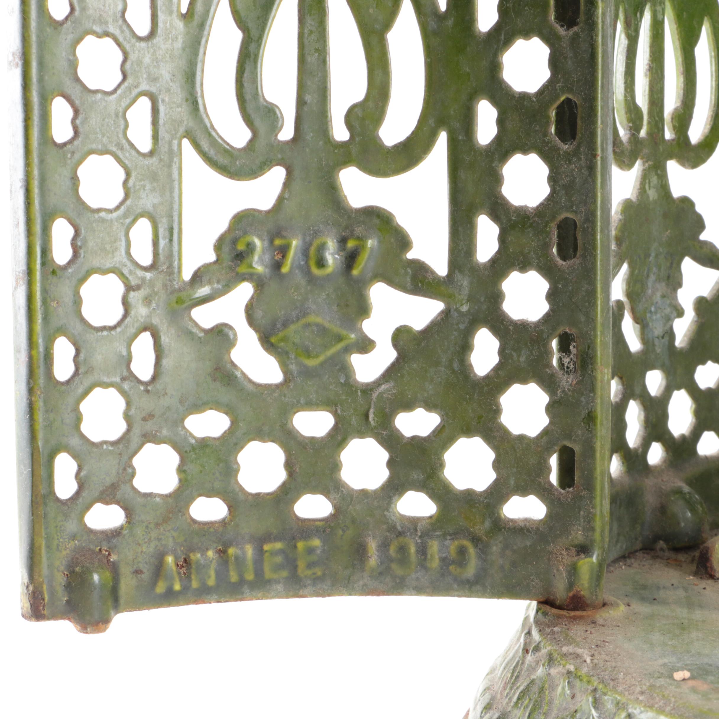 Nestor Martin Art Nouveau Style Enameled Parlor Stove Surround, Early 20th C.