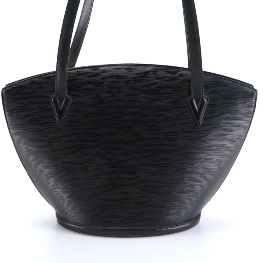 Louis Vuitton Saint Jacques GM Handbag in Black Epi and Smooth Leather